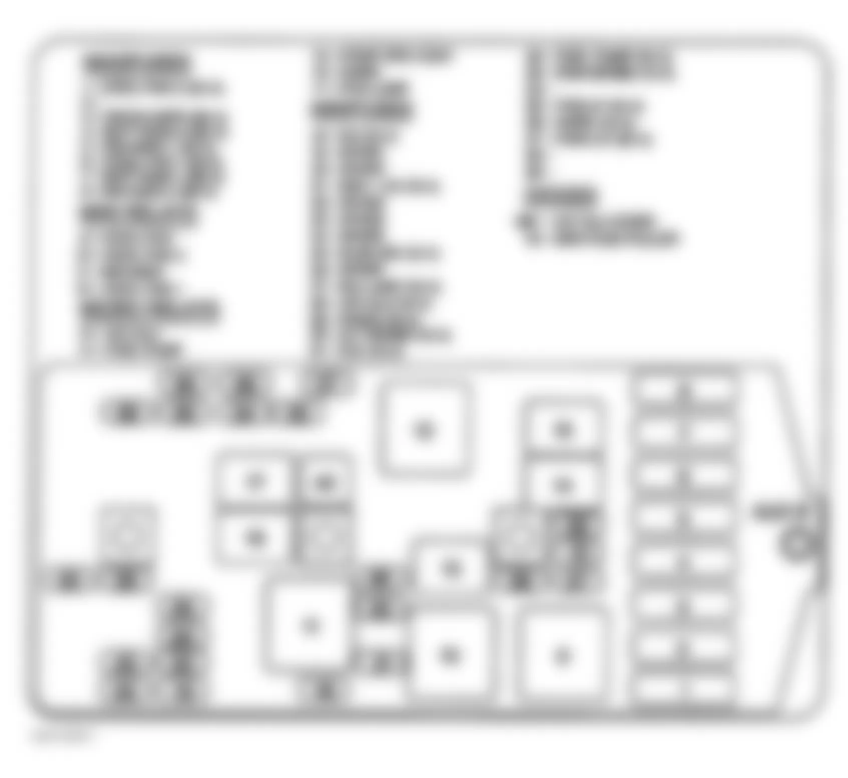 Chevrolet Venture 1999 - Component Locations -  Identifying Underhood Junction Block Components