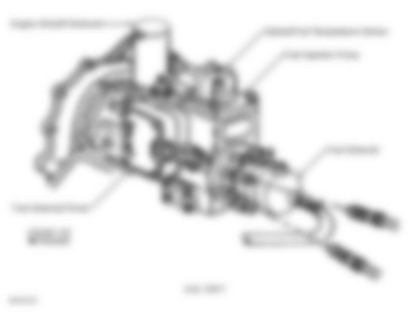 Chevrolet C3500 HD 2000 - Component Locations -  Injection Pump Components (6.5L VIN F)