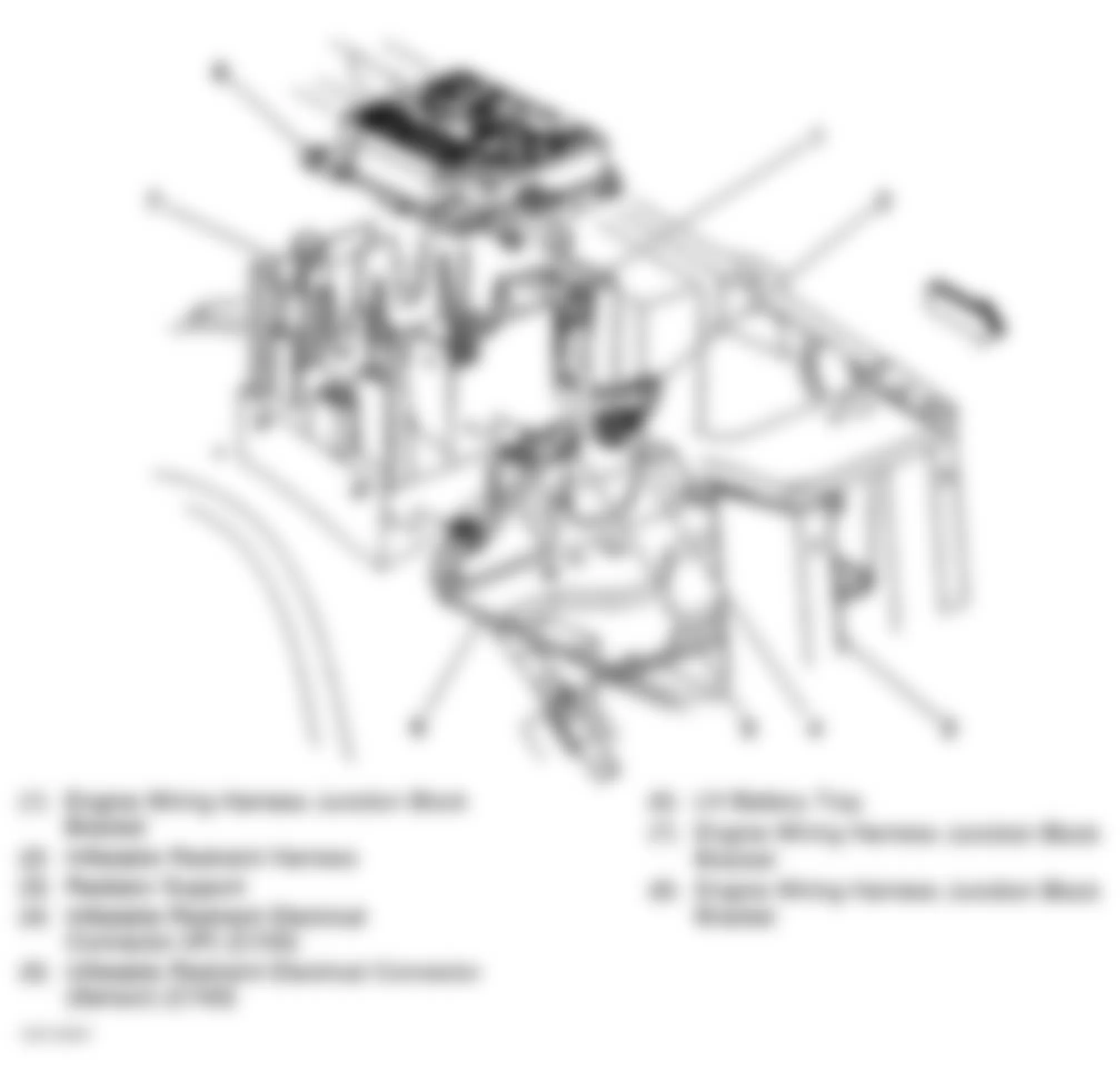 Chevrolet C3500 HD 2000 - Component Locations -  Locating Engine Wiring Harness Junction Block