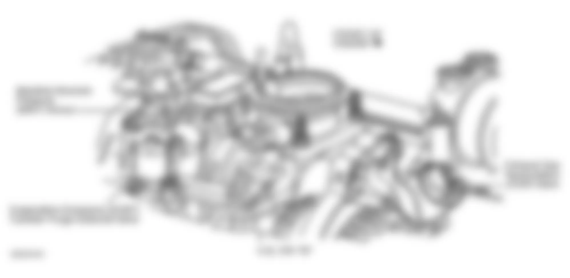 Chevrolet Chevy Express G1500 2000 - Component Locations - Top Of Engine (4.3L VIN W)