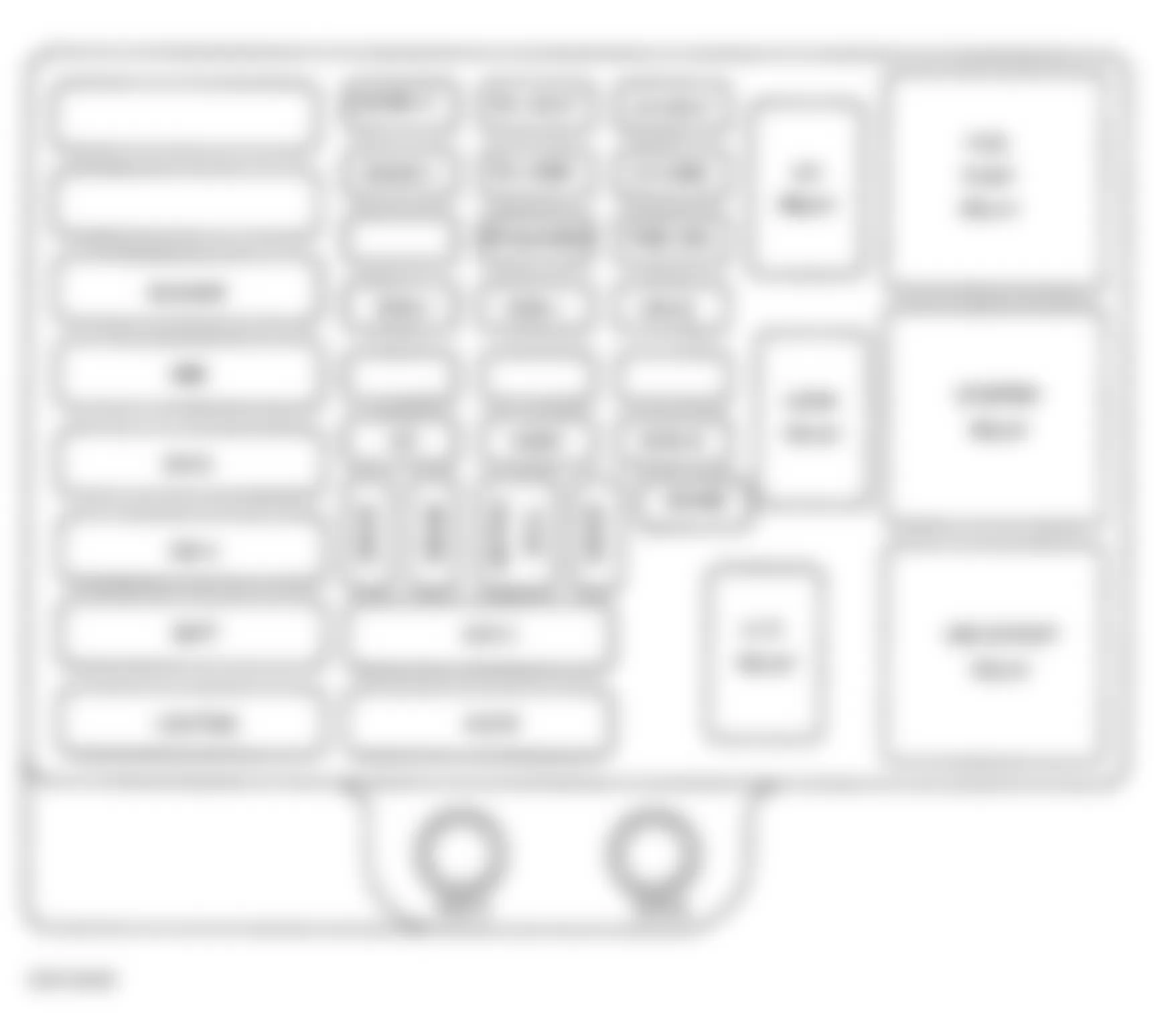 Chevrolet Chevy Express G2500 2000 - Component Locations -  Identifying Underhood Fuse Relay Center Components