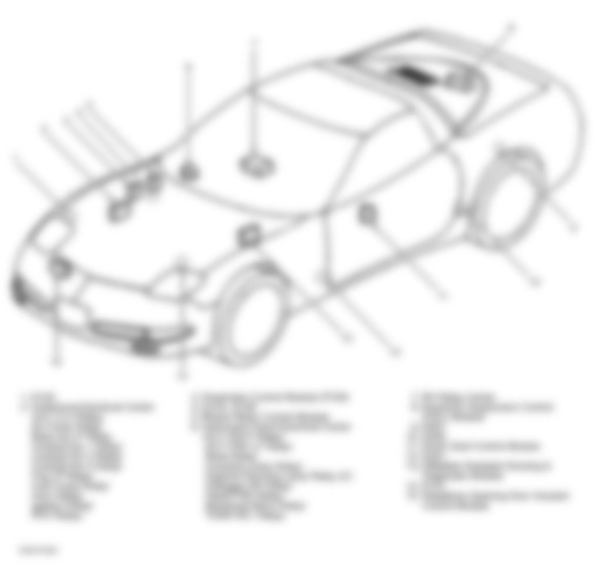 Chevrolet Corvette 2000 - Component Locations -  Vehicle Overview