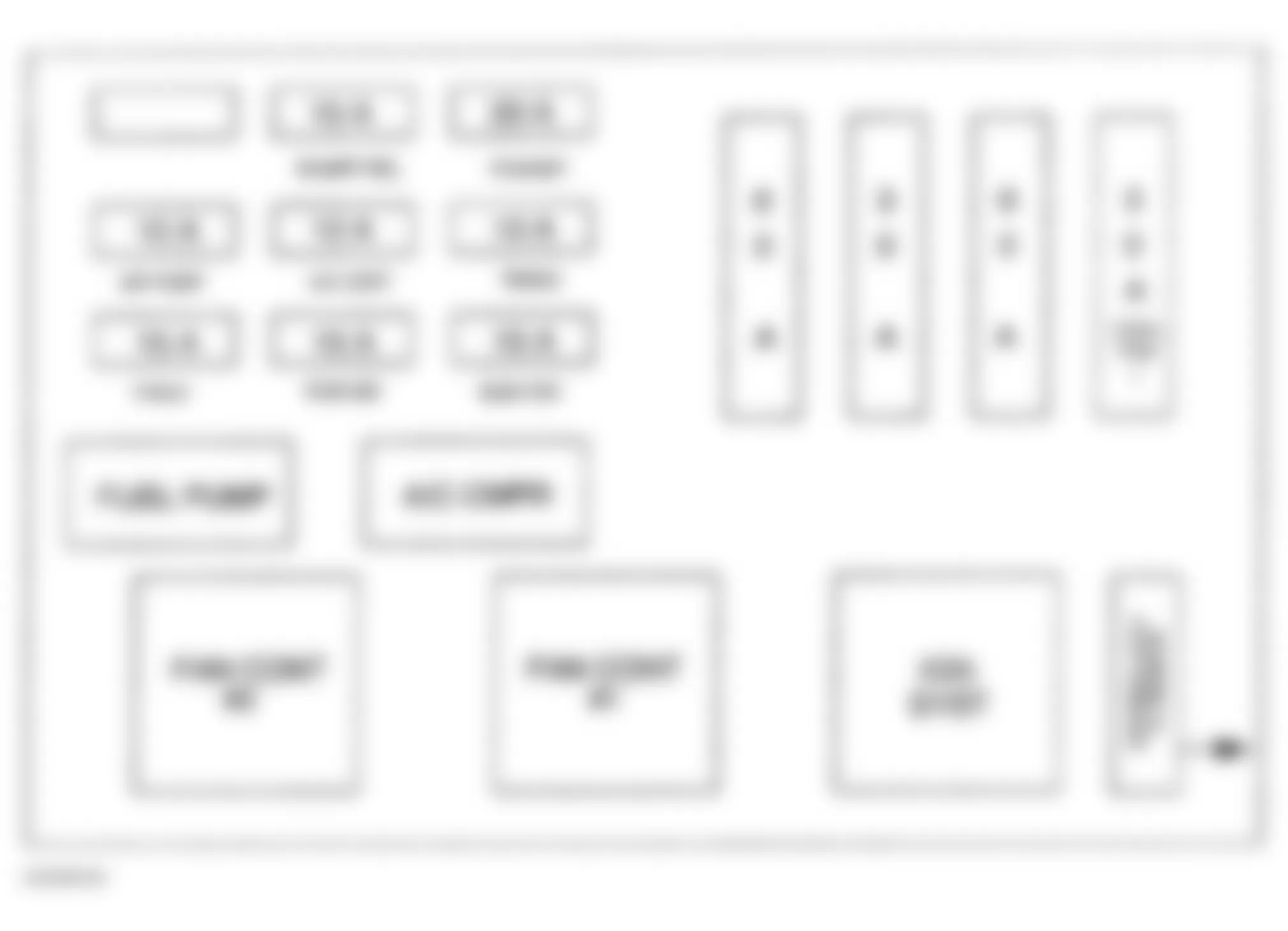 Chevrolet Lumina 2000 - Component Locations -  Identifying Engine Wiring Junction Block No. 1 Components