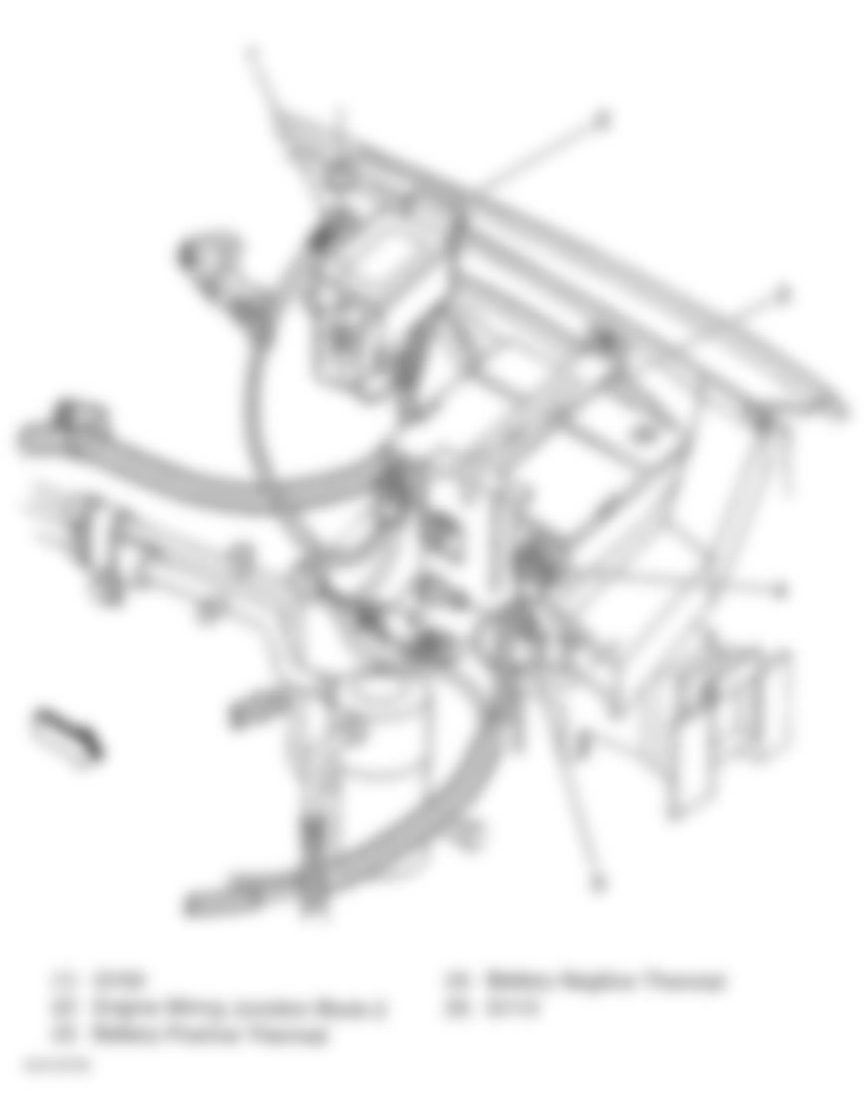 Chevrolet Lumina 2000 - Component Locations -  Locating Engine Wiring Junction Block No. 2