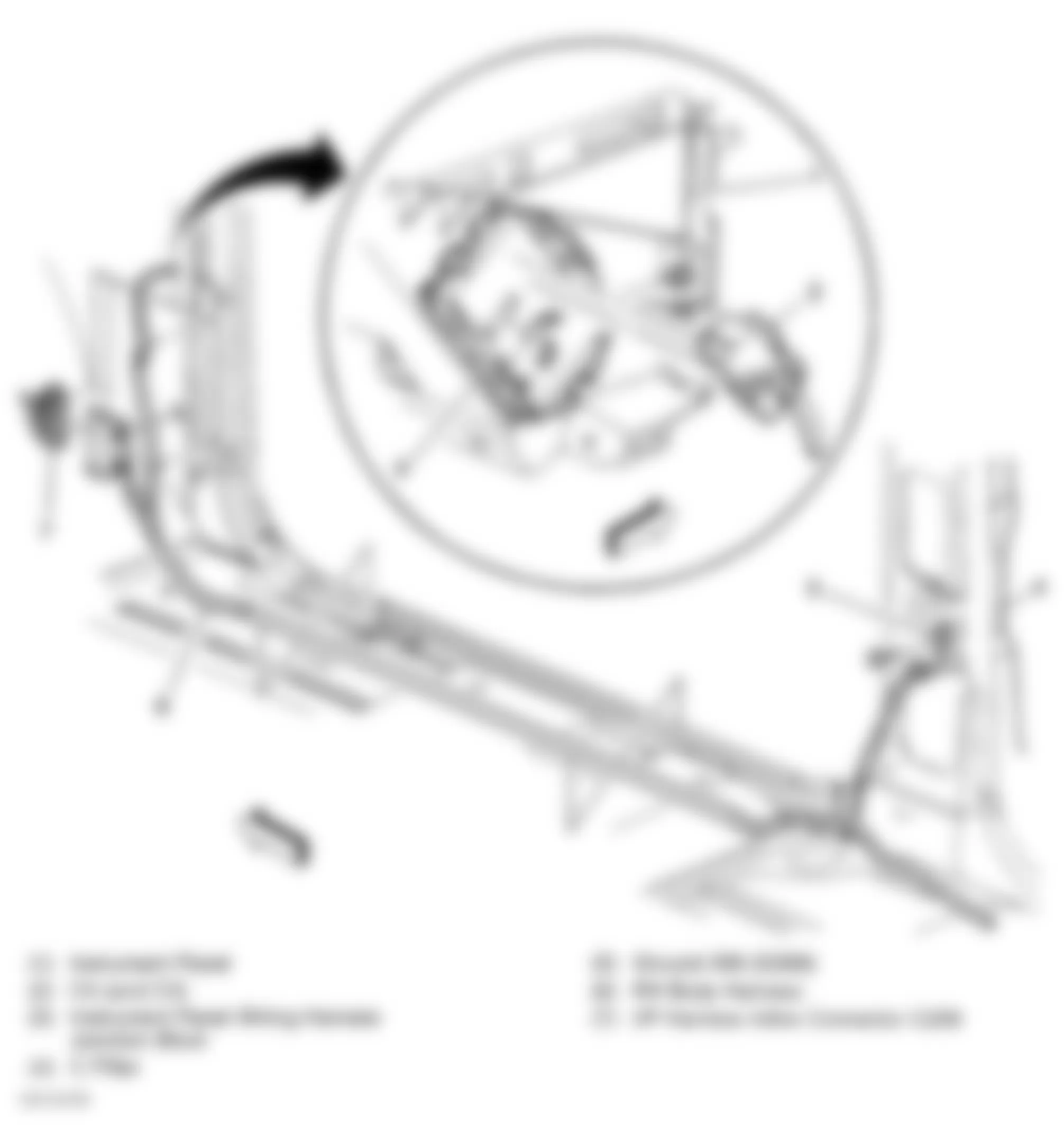 Chevrolet Silverado 1500 2000 - Component Locations -  Locating Instrument Panel Wiring Harness Junction Block