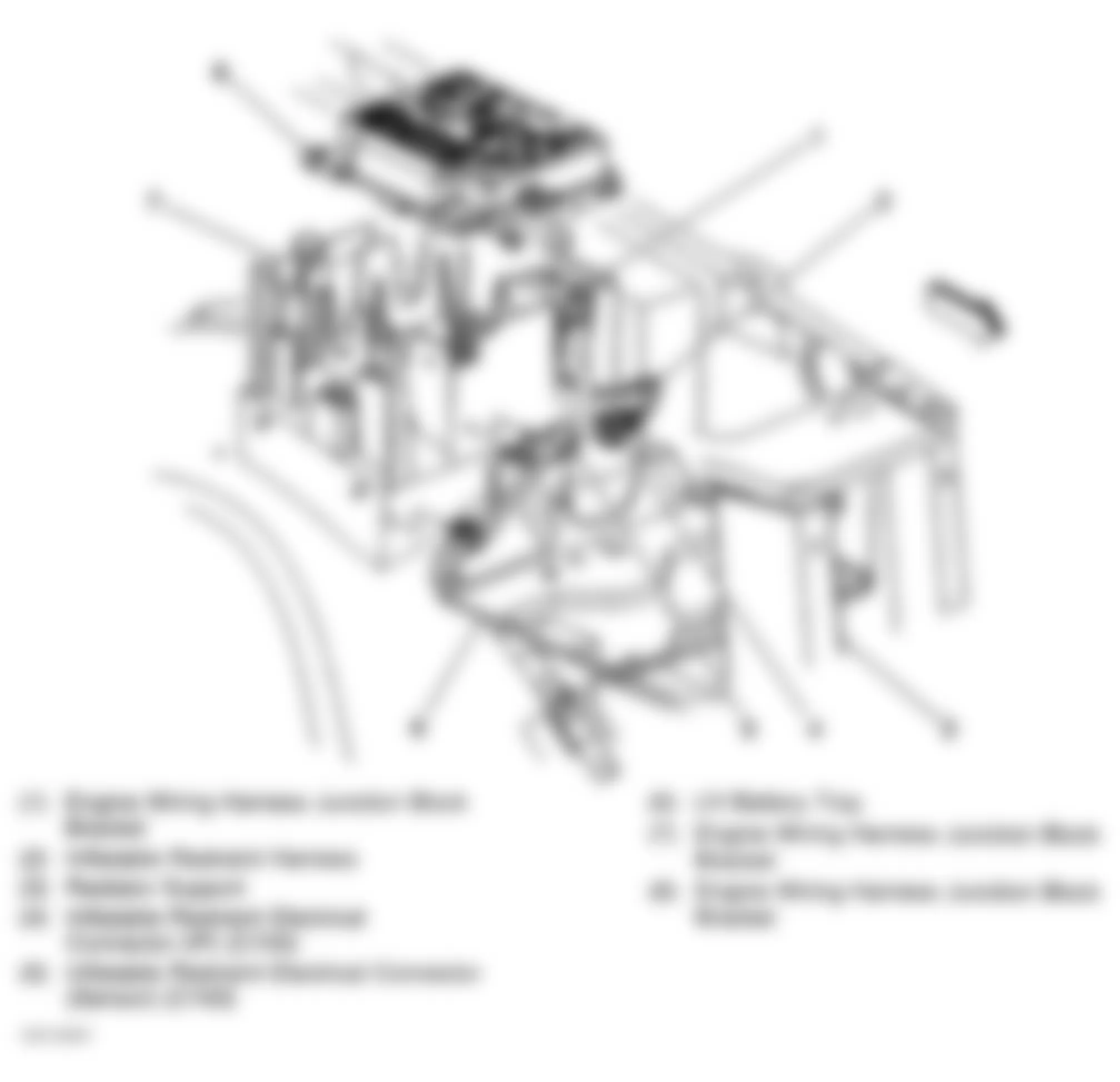 Chevrolet Silverado 1500 2000 - Component Locations -  Locating Engine Wiring Harness Junction Block