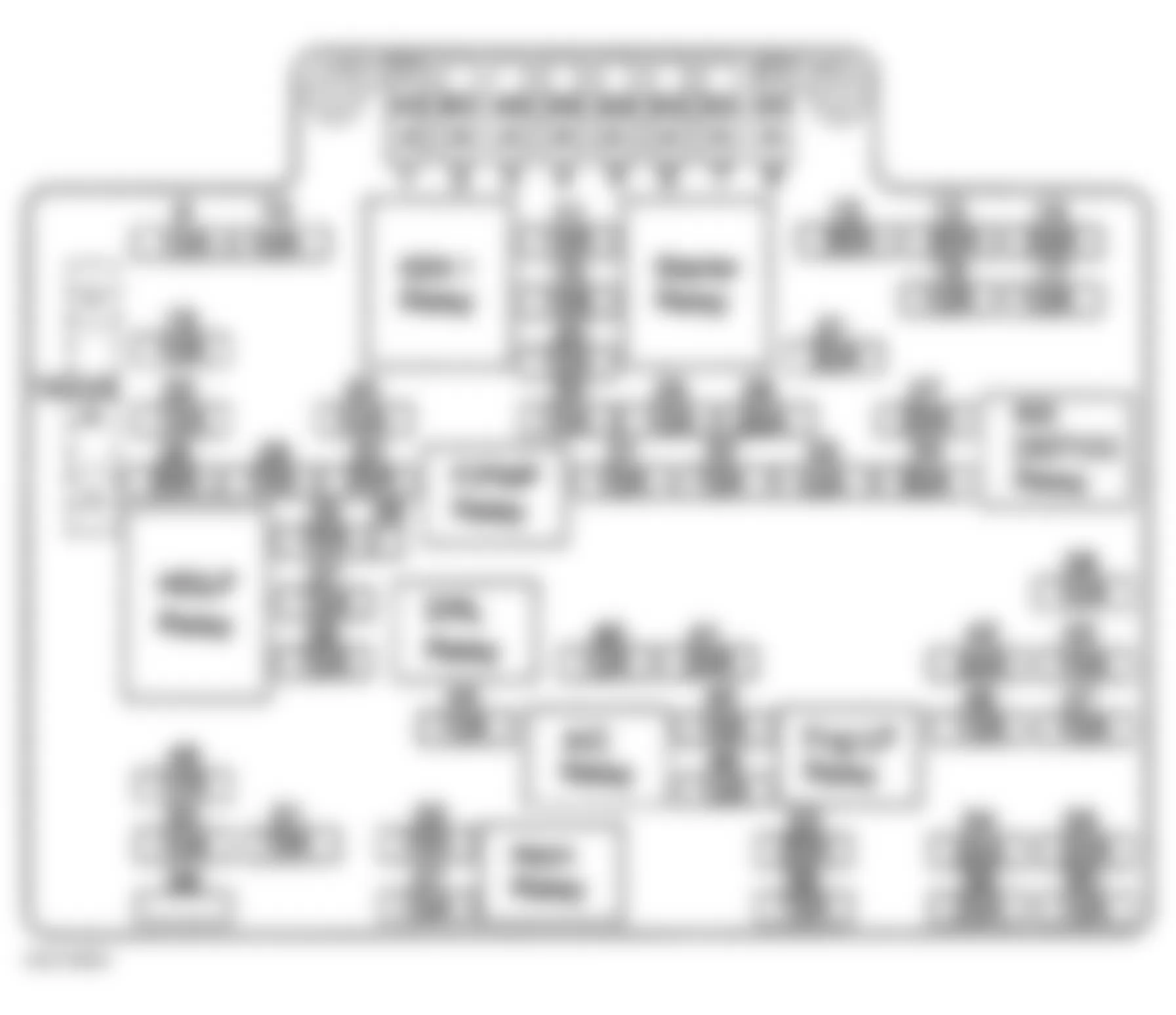 Chevrolet Suburban K2500 2000 - Component Locations -  Identifying Engine Wiring Harness Junction Block Components