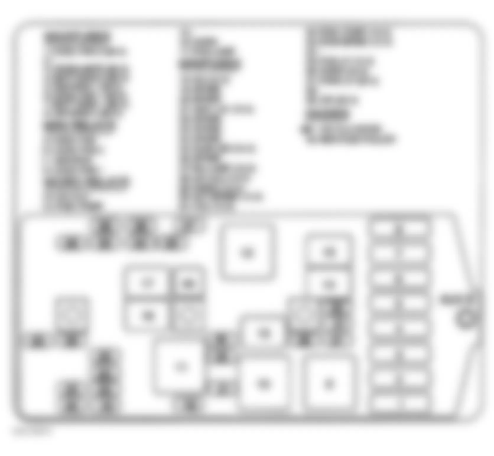 Chevrolet Venture 2000 - Component Locations -  Identifying Underhood Junction Block Components