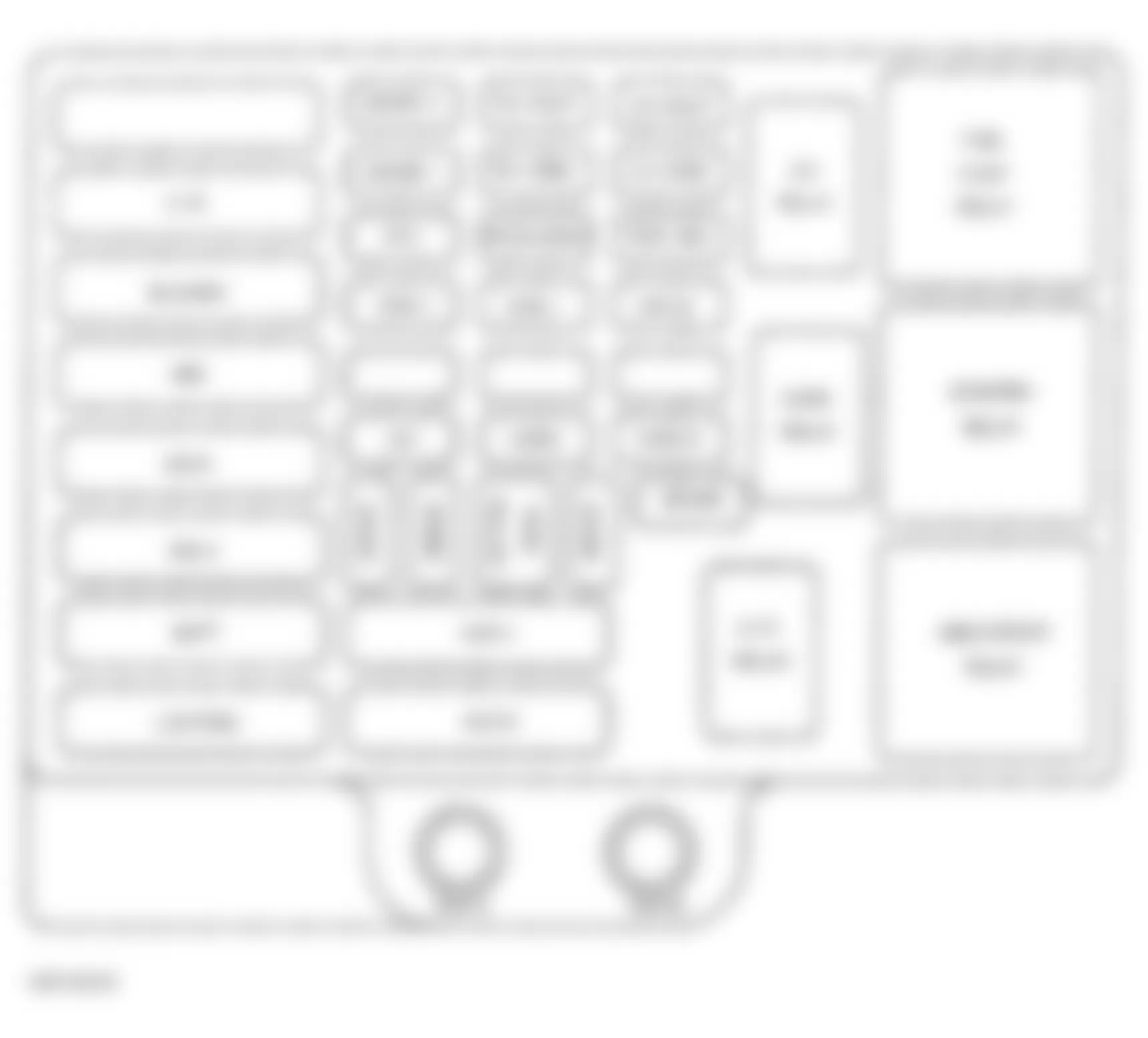 Chevrolet Chevy Express G1500 2001 - Component Locations -  Identifying Underhood Fuse/Relay Center Components