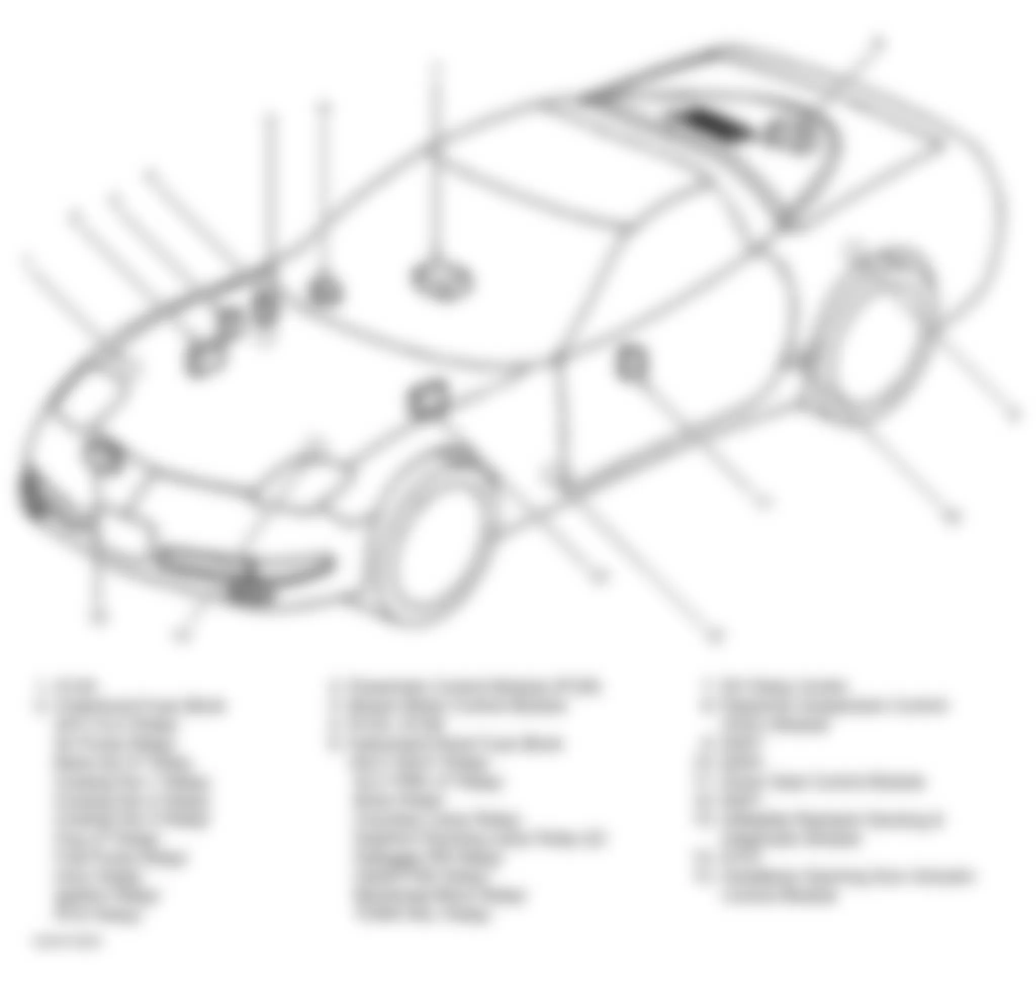 Chevrolet Corvette 2001 - Component Locations -  Vehicle Overview