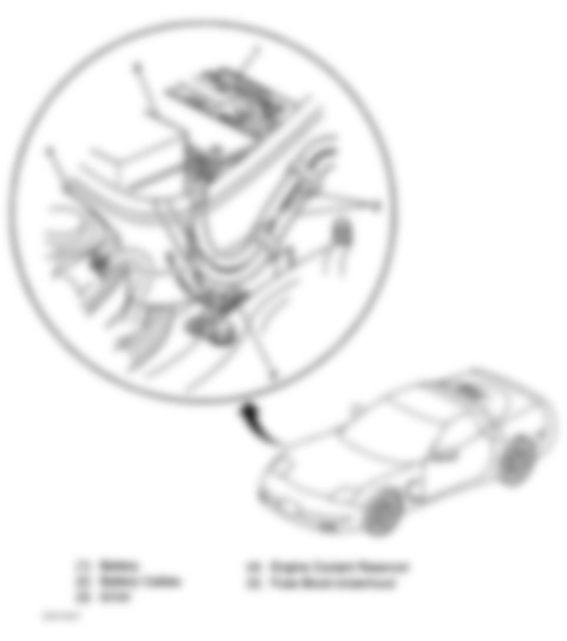Chevrolet Corvette 2001 - Component Locations -  Locating Underhood Fuse Block