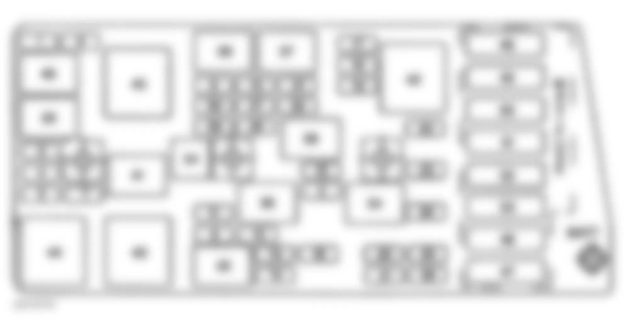 Chevrolet Corvette 2001 - Component Locations -  Identifying Underhood Fuse Block Components