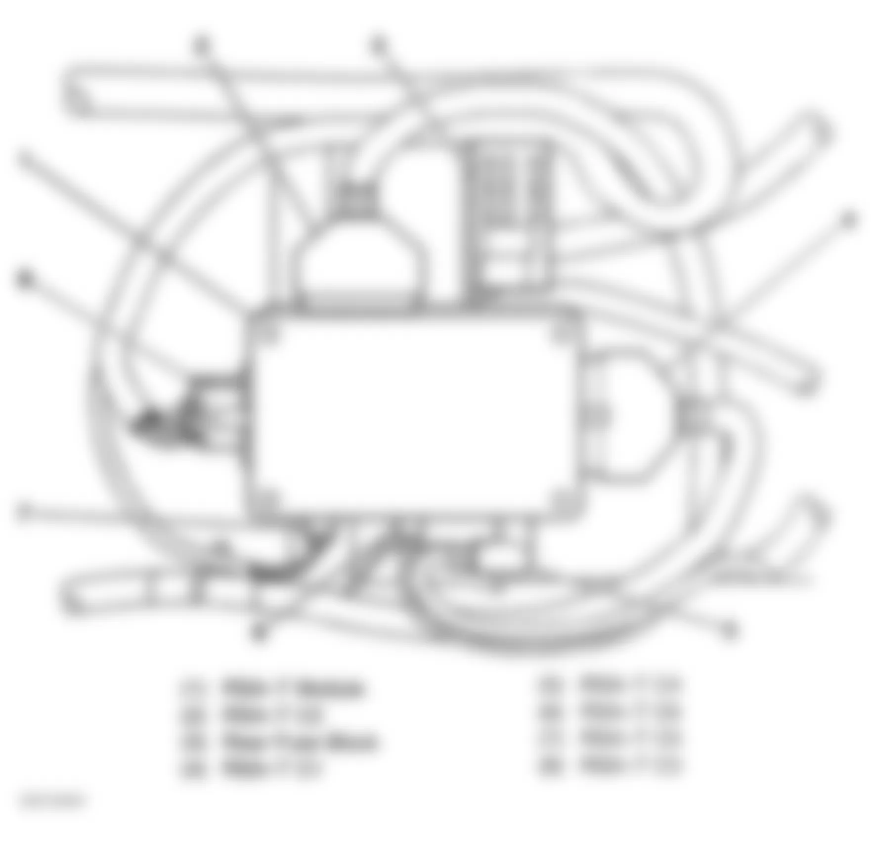 Chevrolet Cutaway G3500 2001 - Component Locations -  Locating Rear Fuse Block