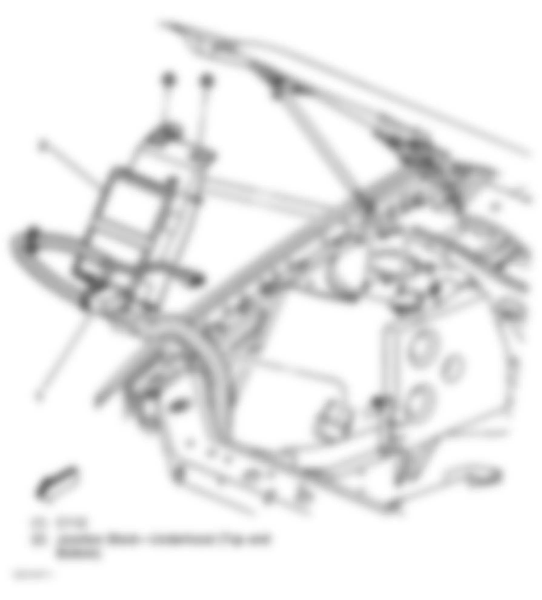 Chevrolet Impala 2001 - Component Locations -  Locating Top & Bottom Underhood Junction Block
