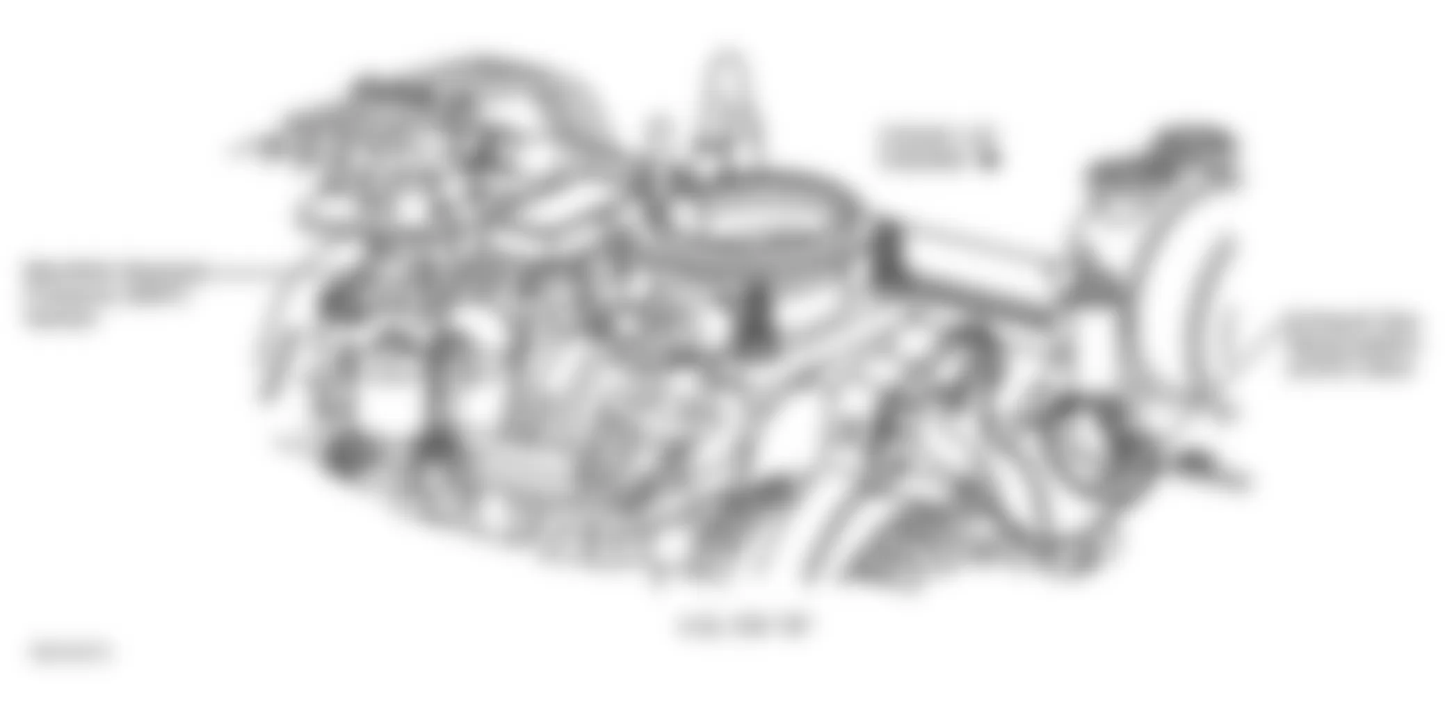 Chevrolet Suburban C2500 2001 - Component Locations -  Top Of Engine (4.3L VIN W)