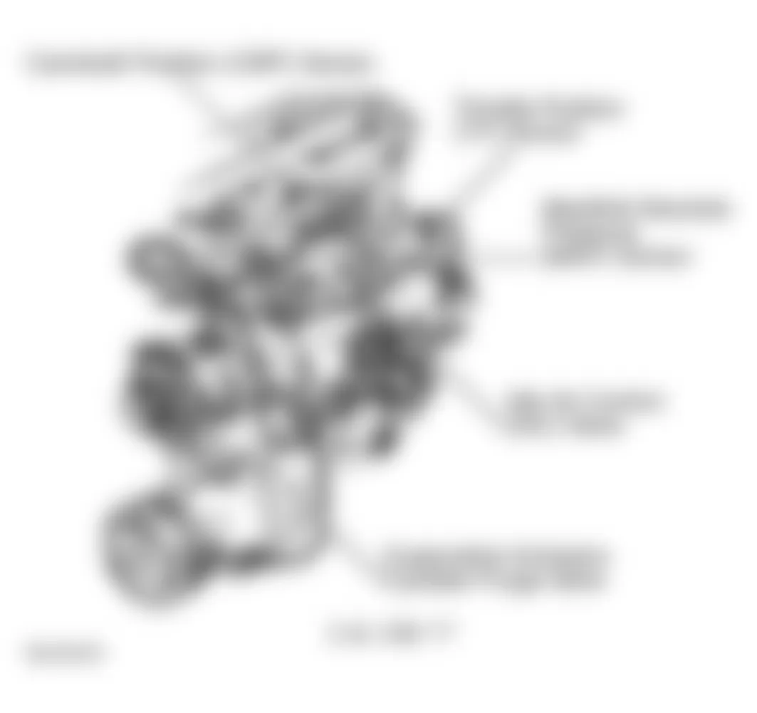 Chevrolet Cavalier LS Sport 2002 - Component Locations -  Left Side Of Engine (2.4L VIN T)