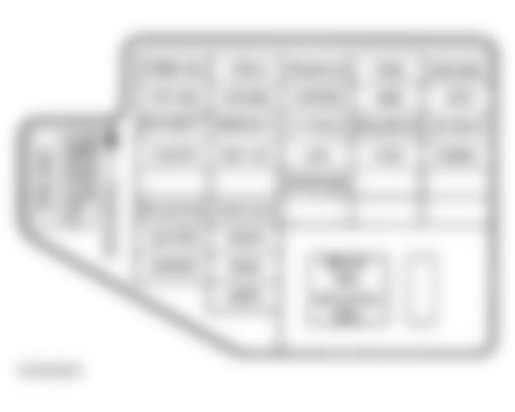 Chevrolet Cavalier Z24 2002 - Component Locations -  Identifying Instrument Panel Fuse Block