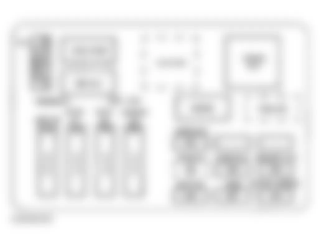 Chevrolet Impala 2002 - Component Locations -  Identifying Top Underhood Compartment Fuse Block (2002-03)