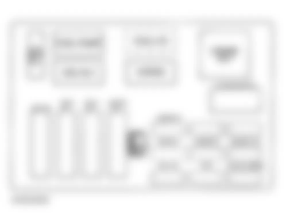Chevrolet Impala 2002 - Component Locations -  Identifying Top Underhood Compartment Fuse Block (2004)