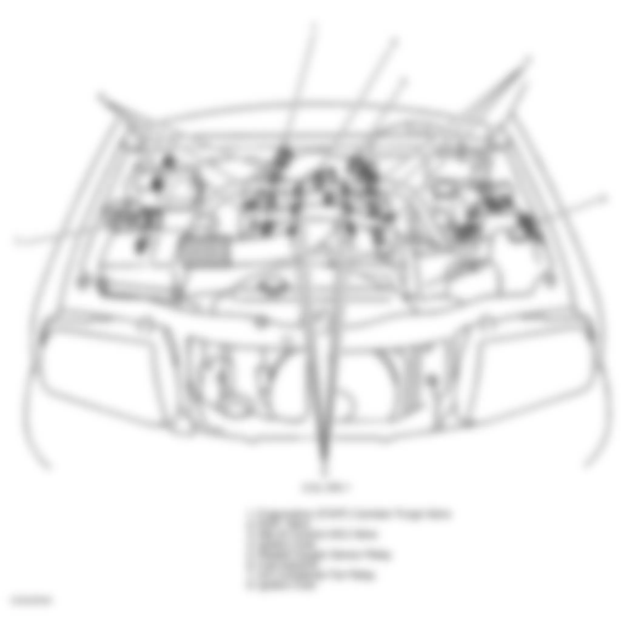 Chevrolet Tracker 2002 - Component Locations -  Engine Compartment (2.5L VIN 1)