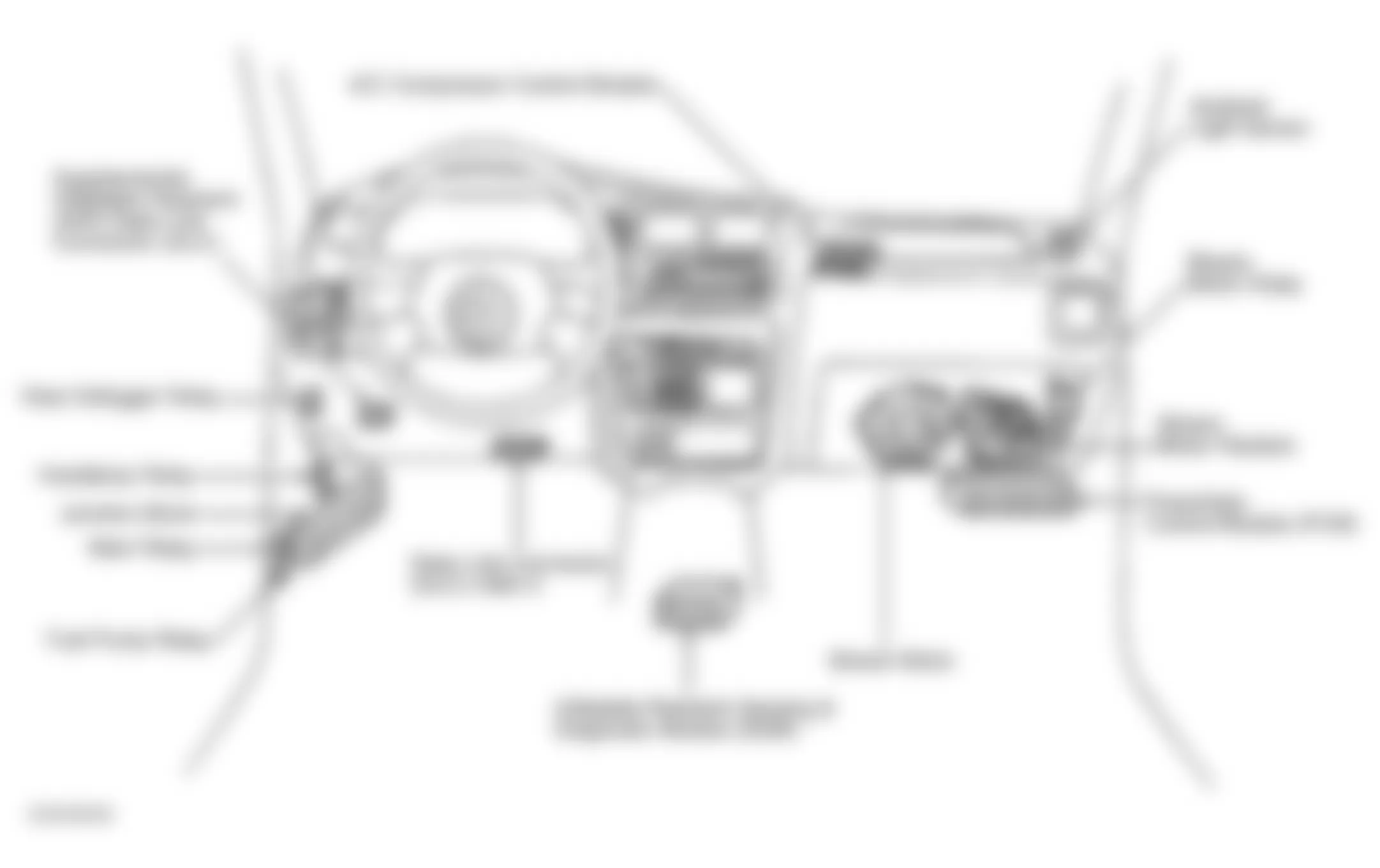 Chevrolet Tracker 2002 - Component Locations -  Dash