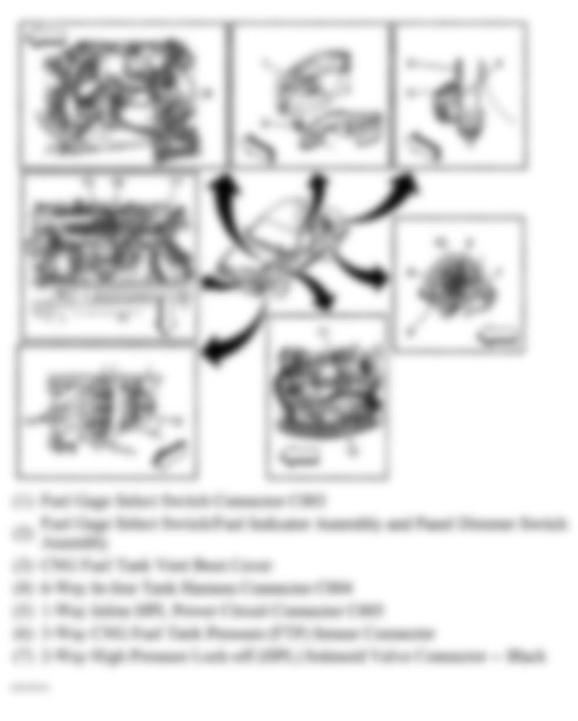 Chevrolet Cavalier 2003 - Component Locations -  Vehicle Overview Of Engine Controls (CNG) (1 Of 2)