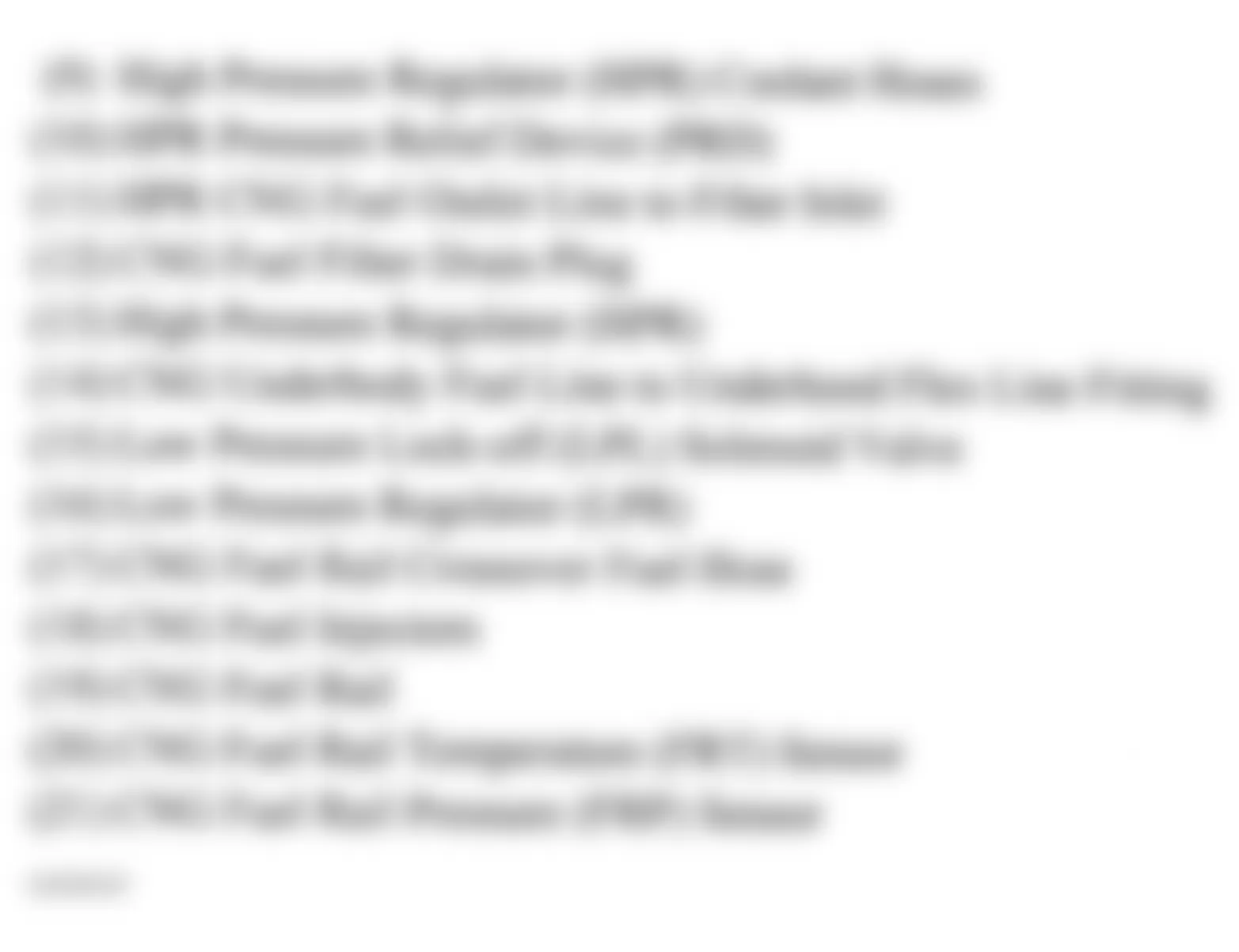 Chevrolet Cavalier LS Sport 2003 - Component Locations -  Vehicle Overview Of Fuel Controls (CNG) (2 Of 2)