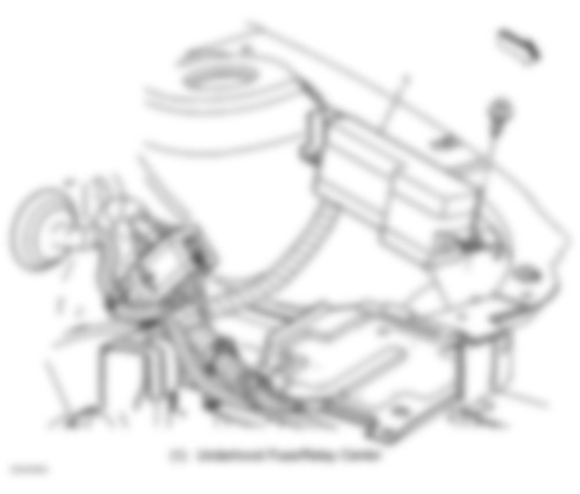 Chevrolet Cavalier LS Sport 2003 - Component Locations -  Locating Engine Compartment Fuse Block