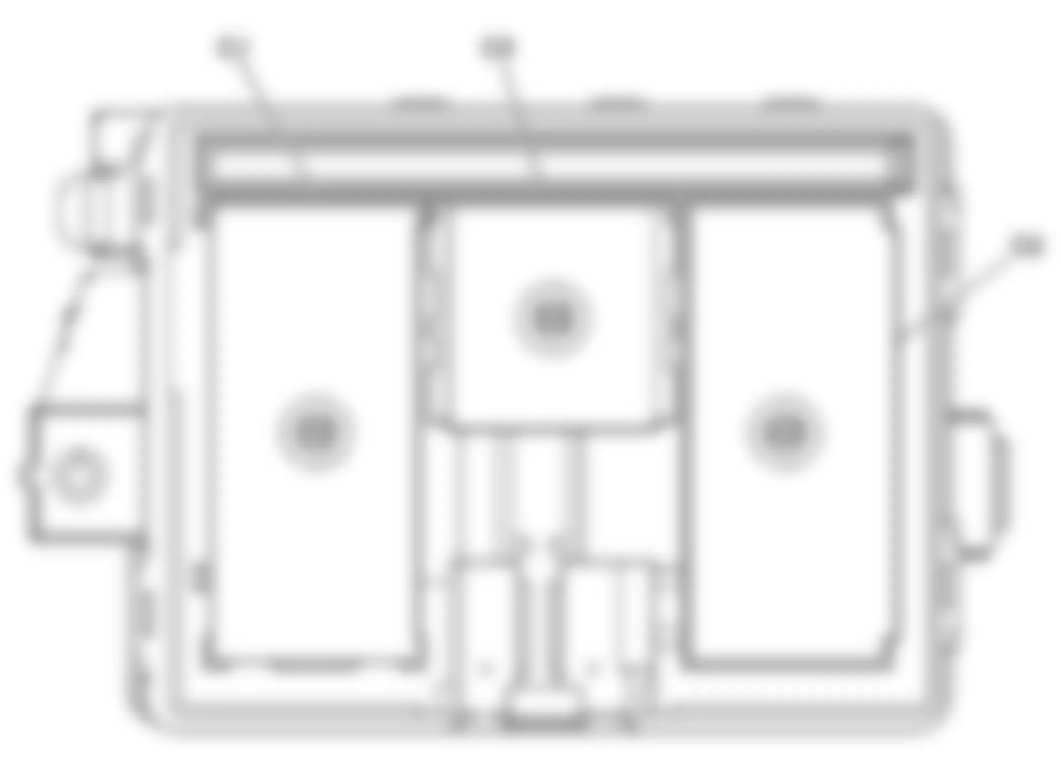 Chevrolet SSR 2003 - Component Locations -  Fuse Block - Rear, Bottom View