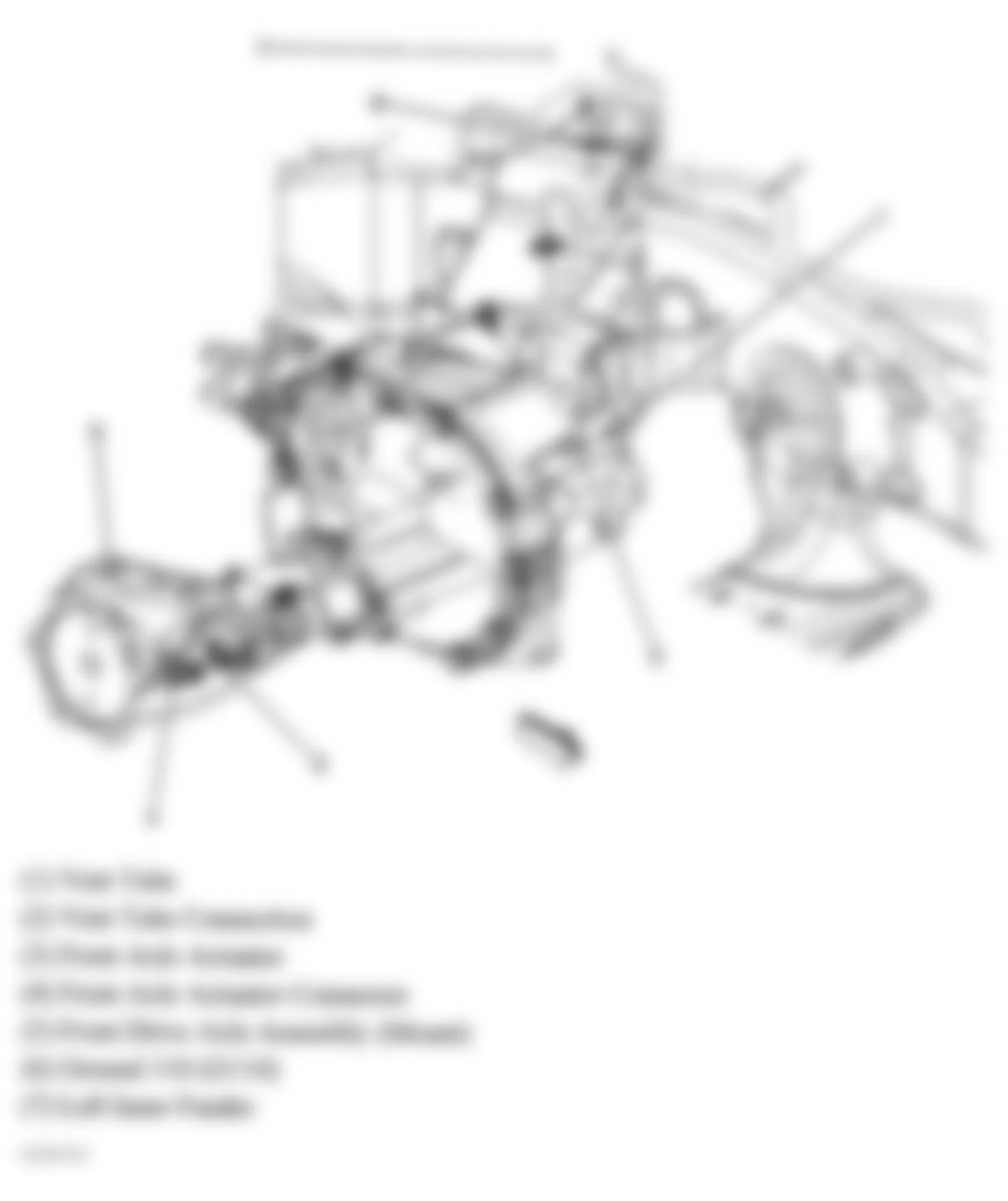 Chevrolet Avalanche 2500 2004 - Component Locations -  Front Axle (1500 Series)