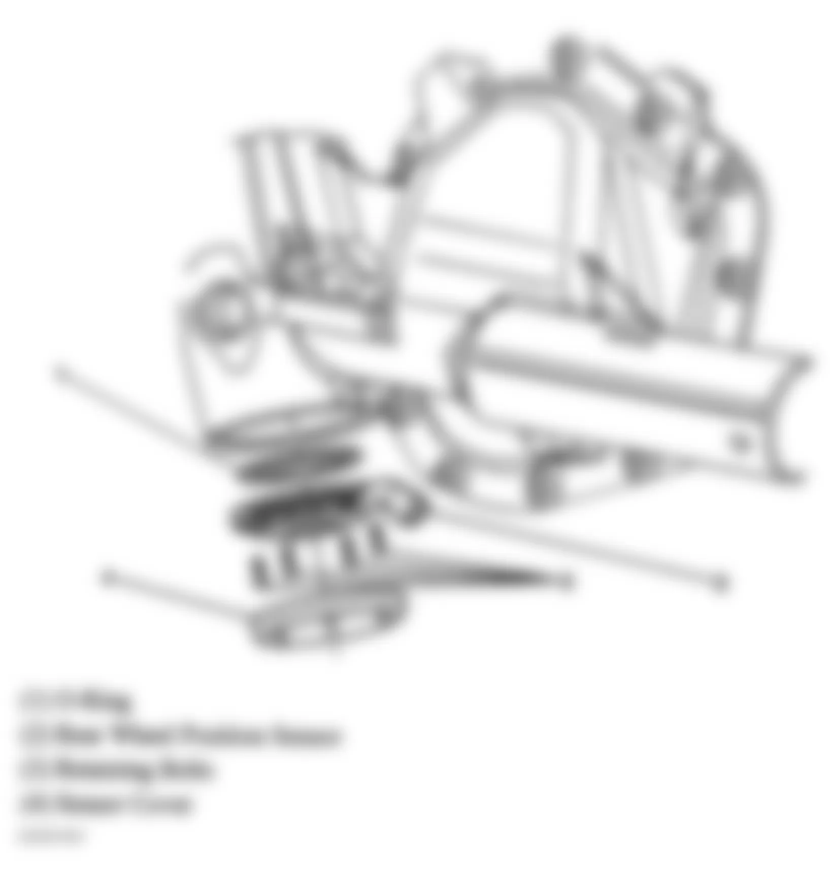 Chevrolet Avalanche 2500 2004 - Component Locations -  Rear Wheel Position Sensor