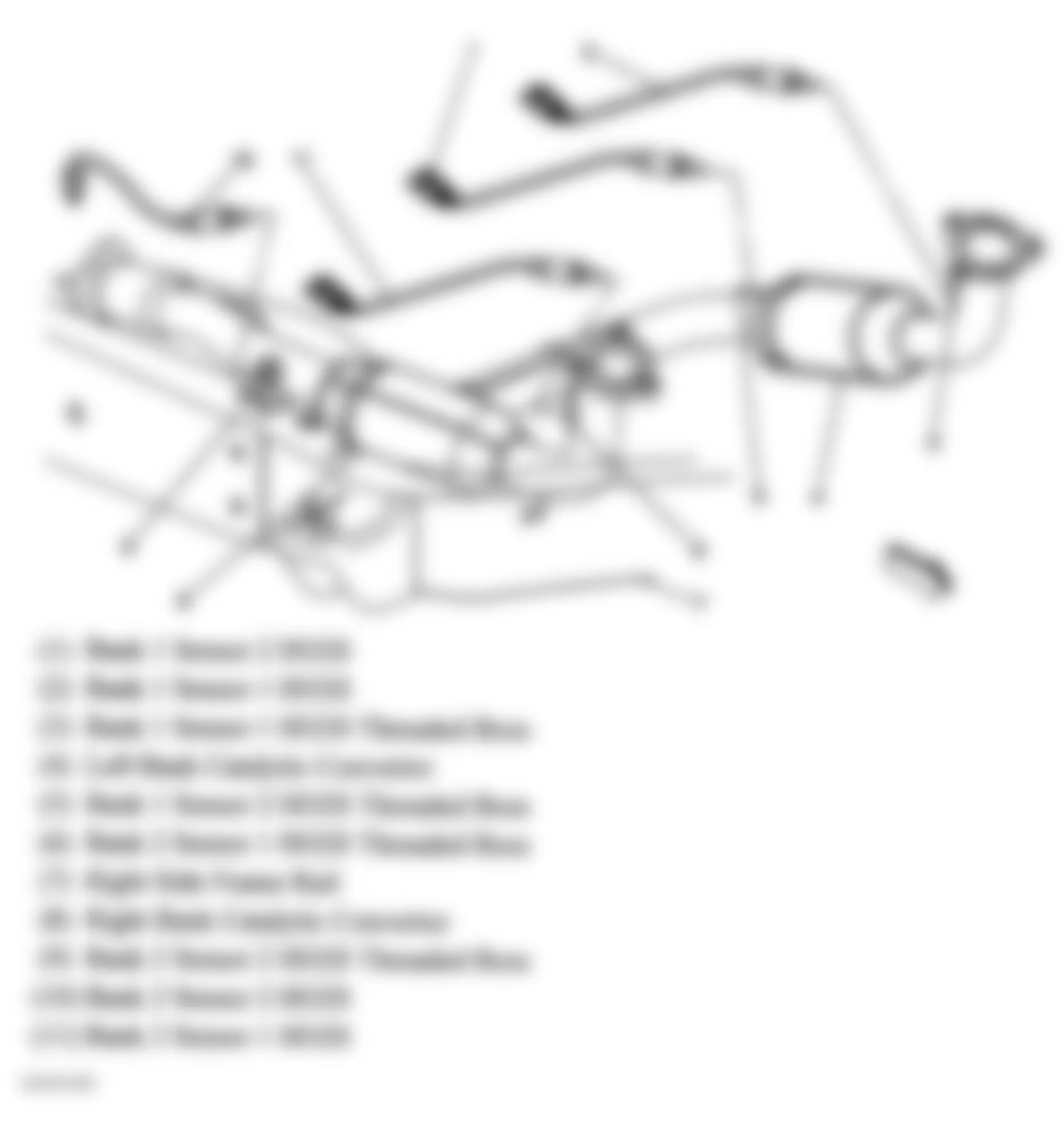 Chevrolet Avalanche 2500 2004 - Component Locations -  Exhaust System (4.8L & 5.3L)