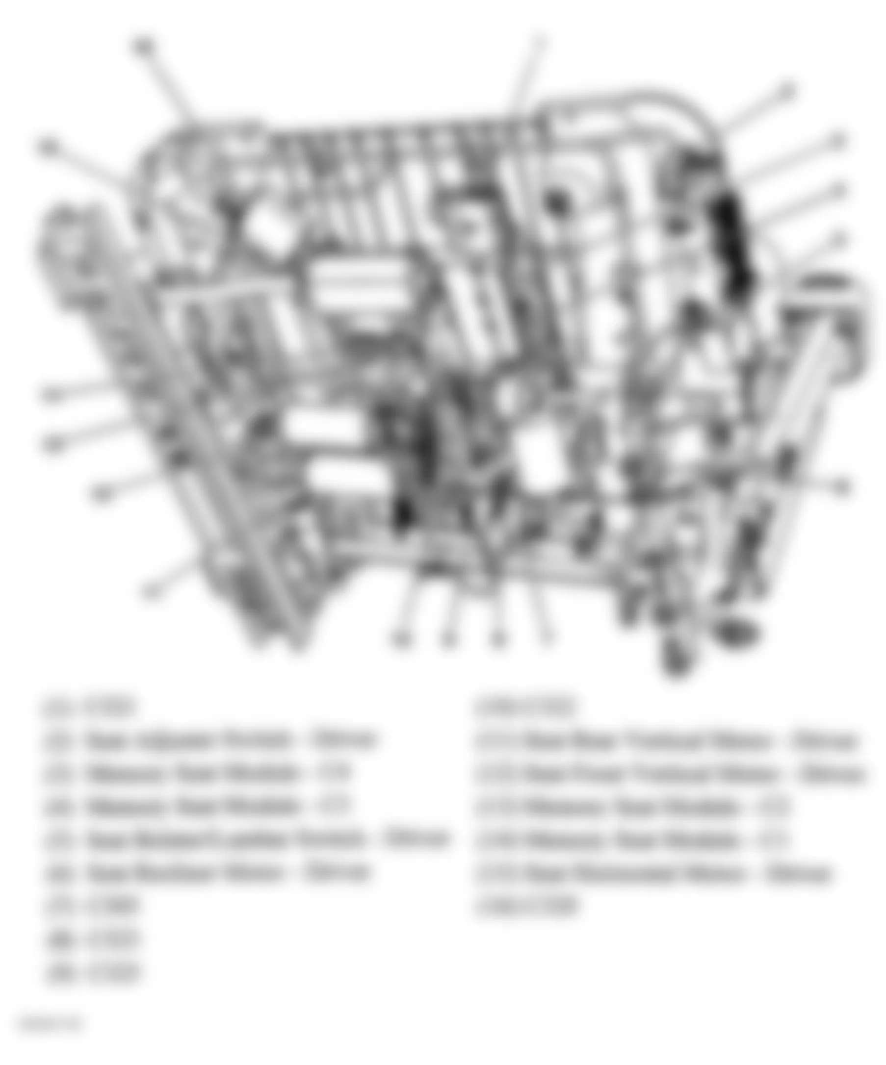 Chevrolet Avalanche 2500 2004 - Component Locations -  Bottom Of Driver Seat