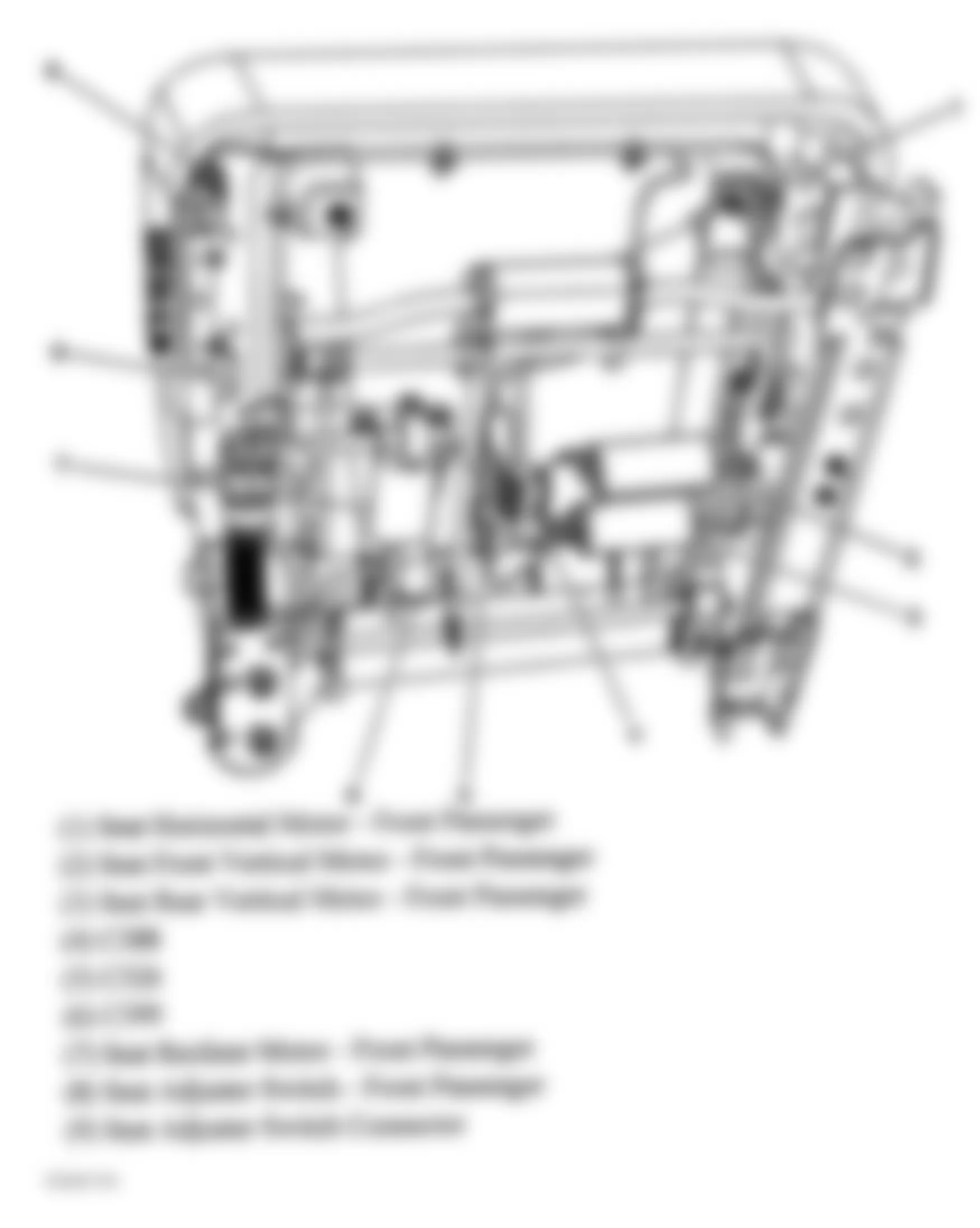 Chevrolet Avalanche 2500 2004 - Component Locations -  Bottom Of Right Front Seat