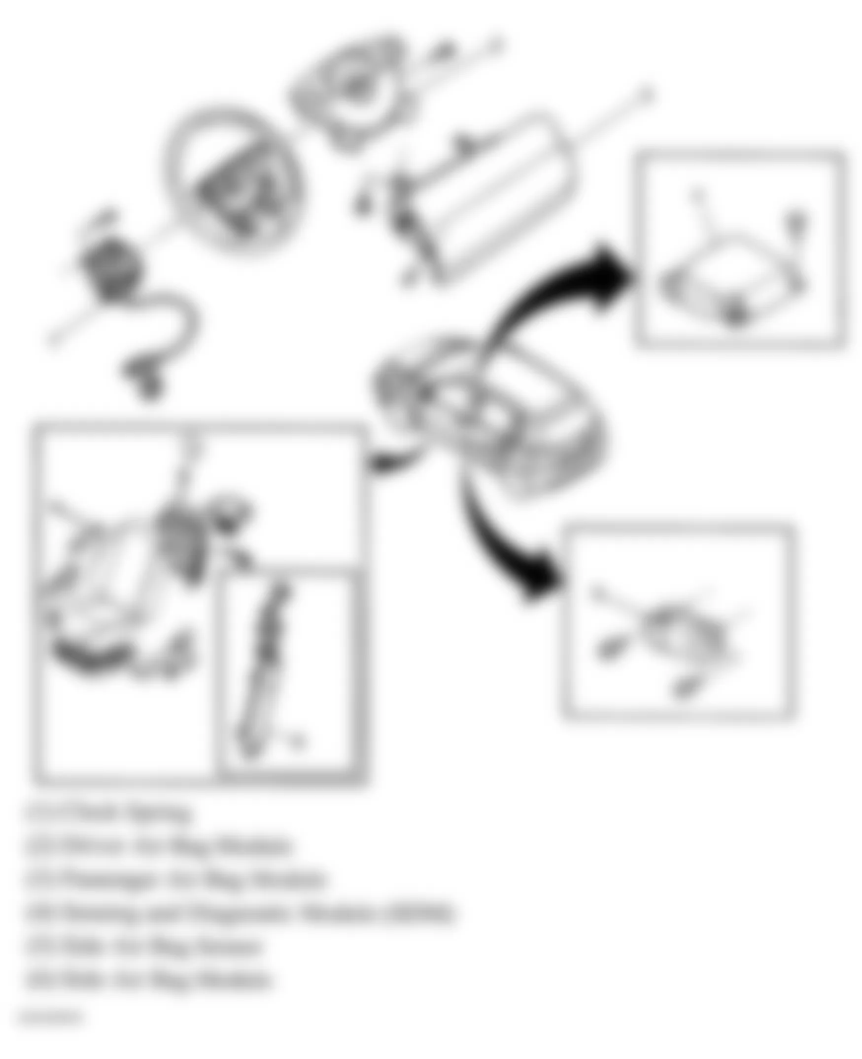 Chevrolet Aveo LS 2004 - Component Locations -  SIR Components