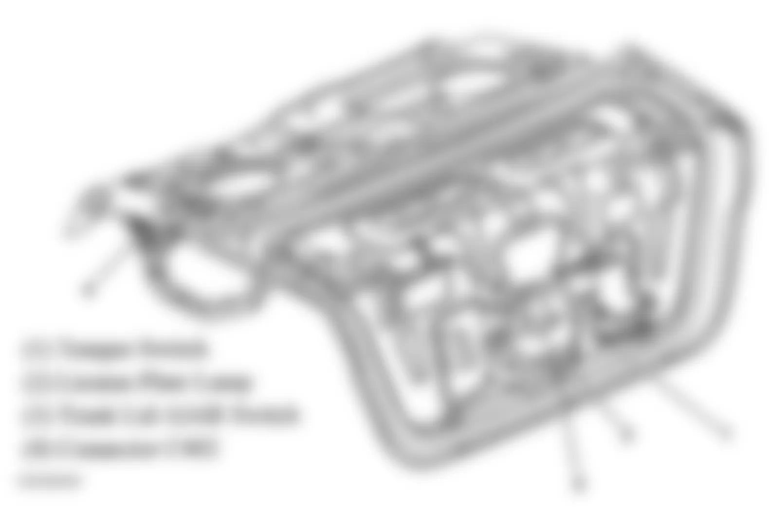 Chevrolet Aveo LS 2004 - Component Locations -  Trunk Lid