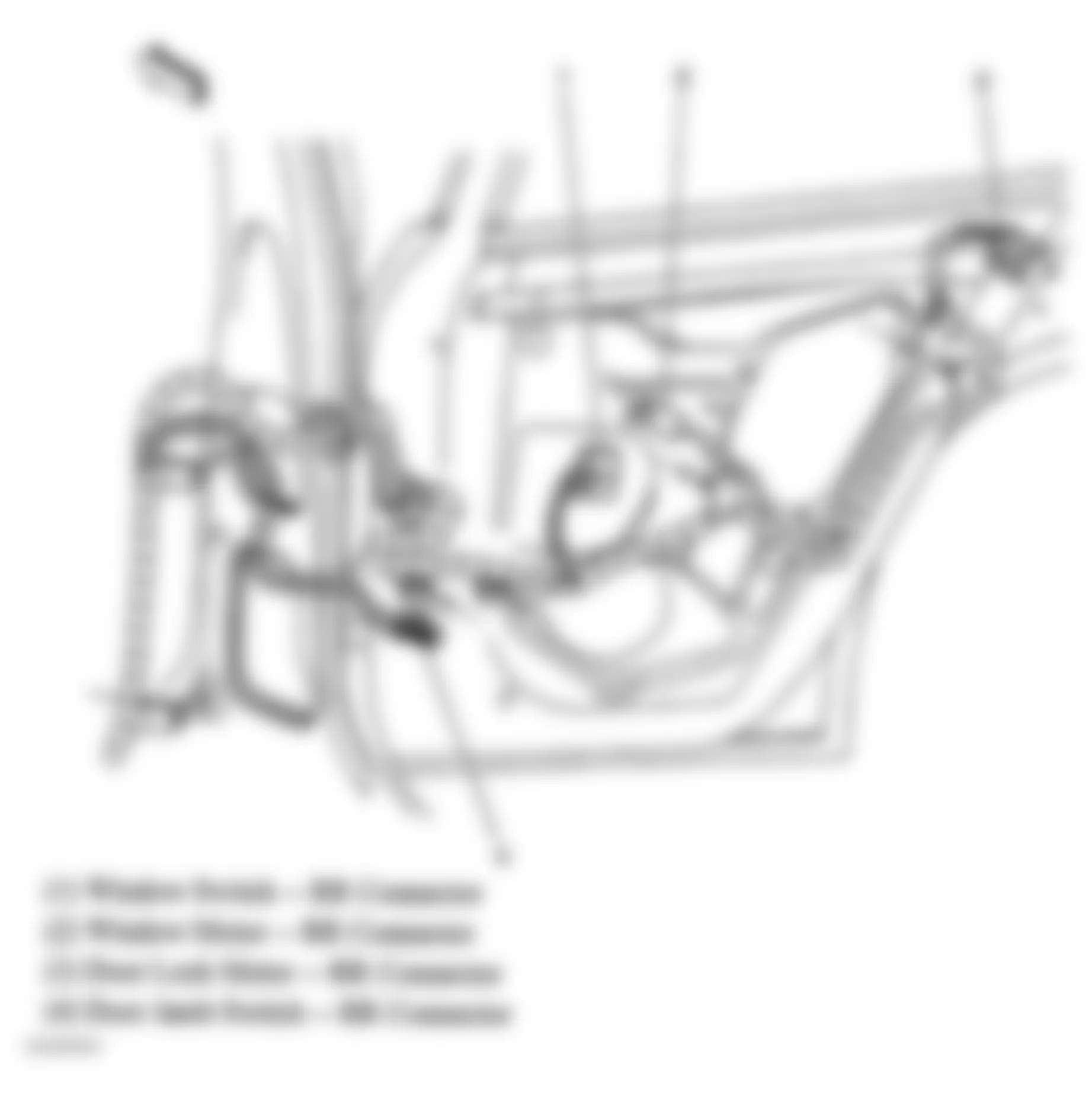 Chevrolet Cavalier 2004 - Component Locations -  Right Rear Door