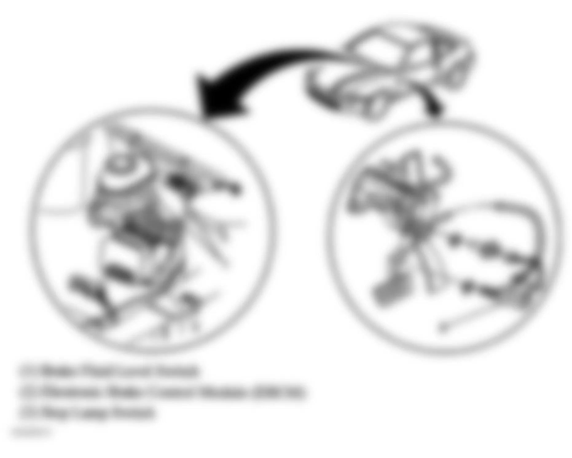 Chevrolet Cavalier LS 2004 - Component Locations -  Left Rear Of Engine Compartment & Left Footwell