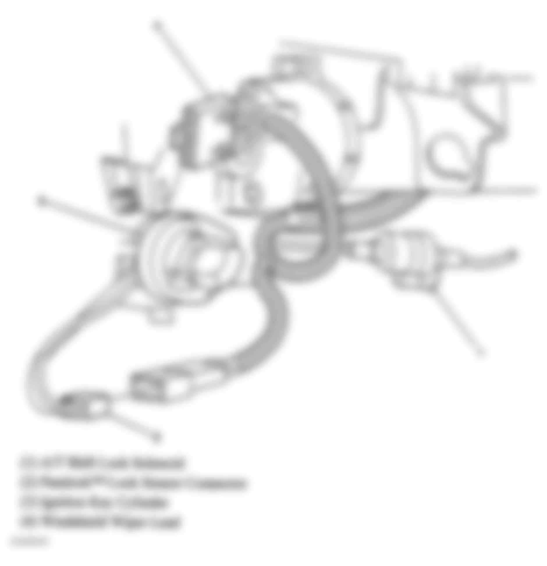 Chevrolet Cavalier LS 2004 - Component Locations -  Under Steering Column