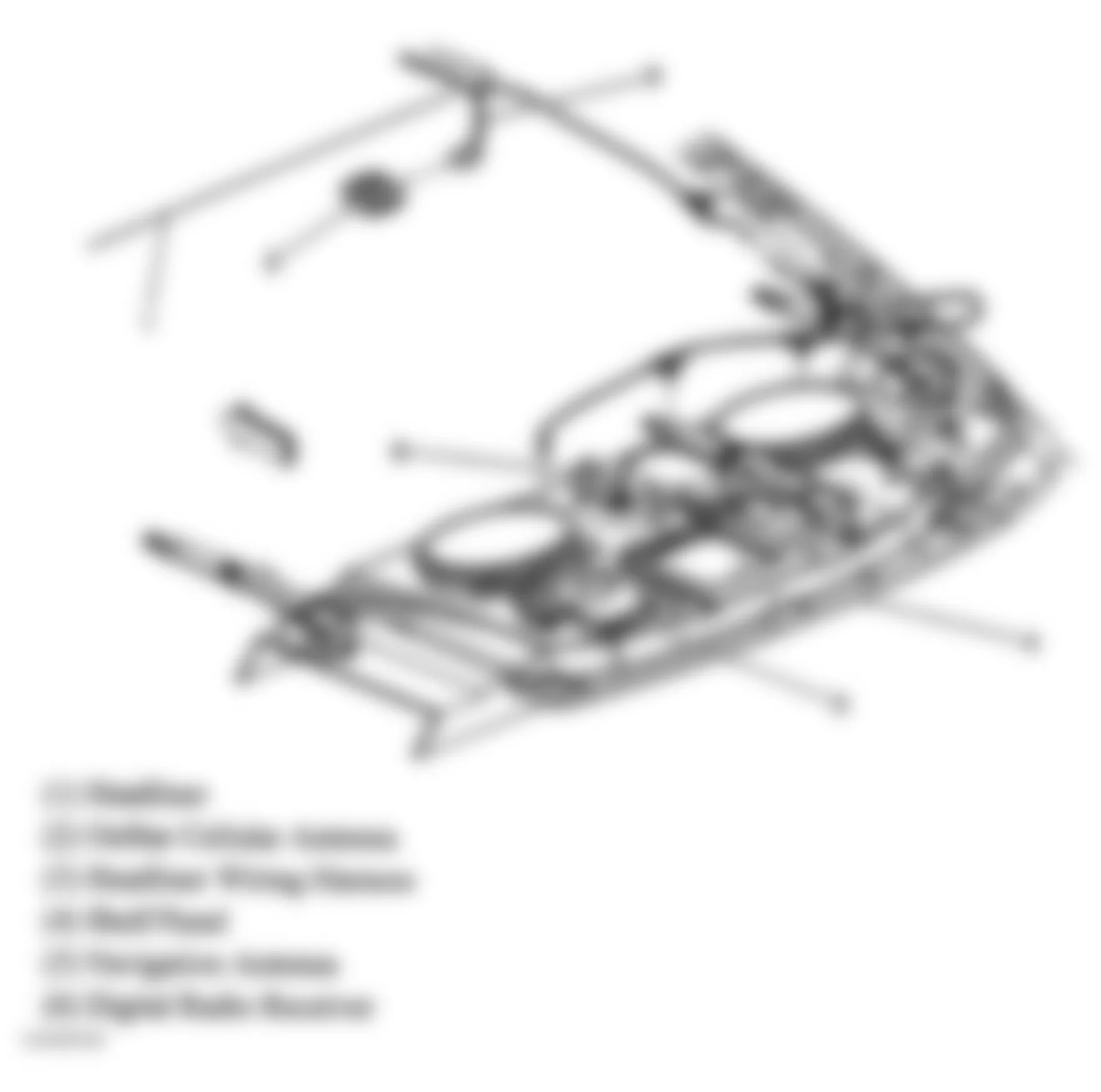 Chevrolet Cavalier LS 2004 - Component Locations -  Rear Shelf