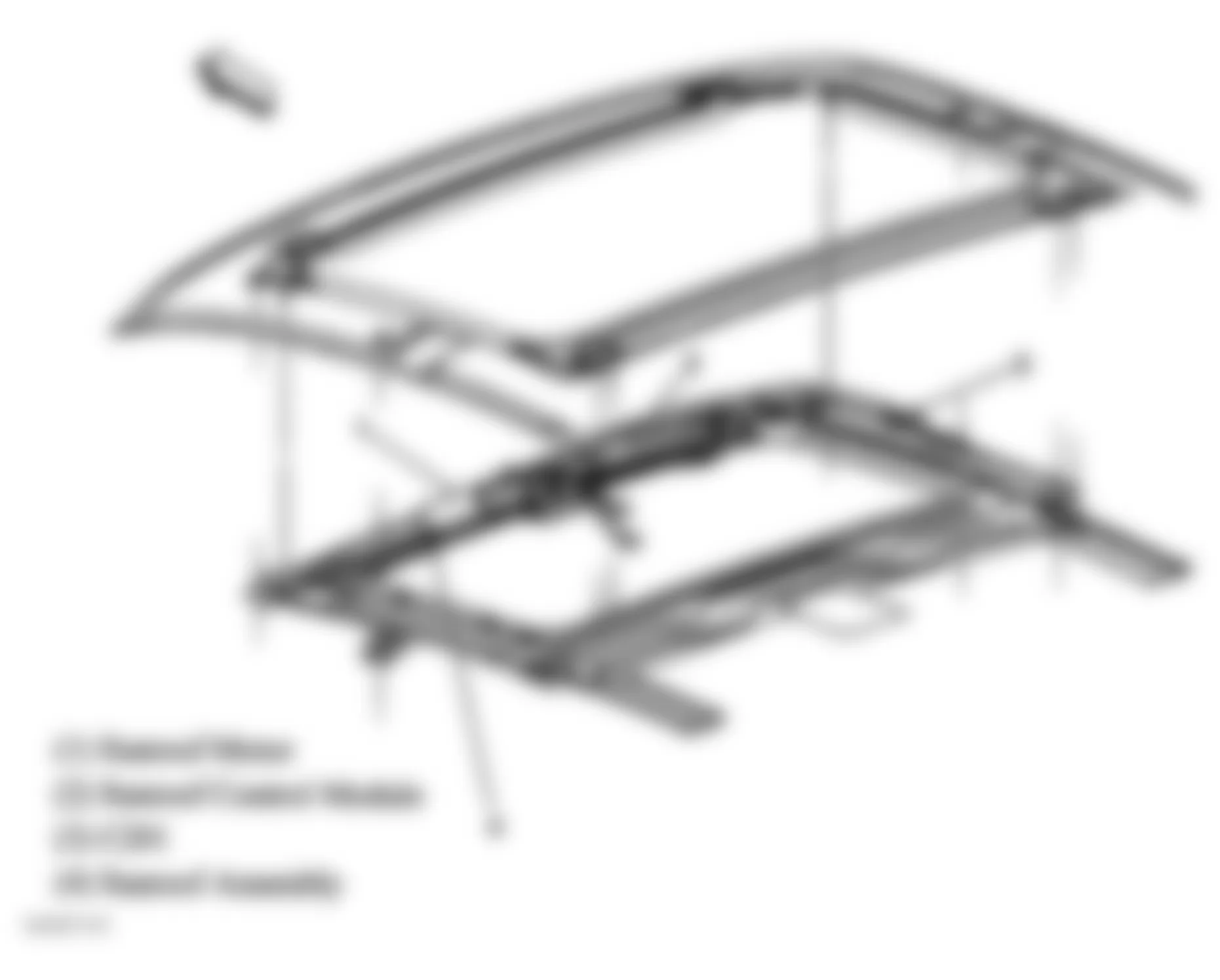 Chevrolet Cavalier LS 2004 - Component Locations -  Sunroof