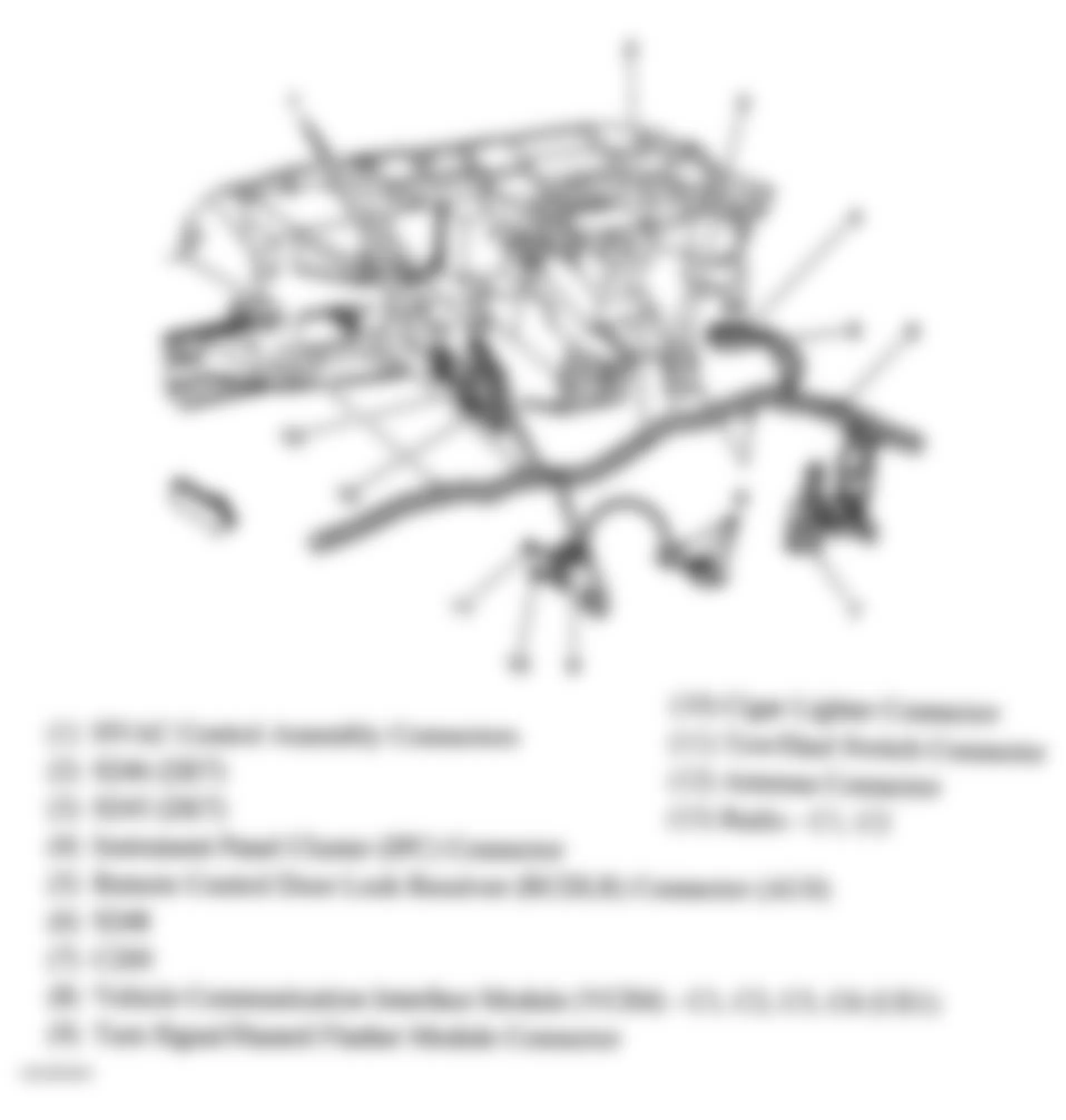 Chevrolet Chevy Express G1500 2004 - Component Locations -  Center Of Dash