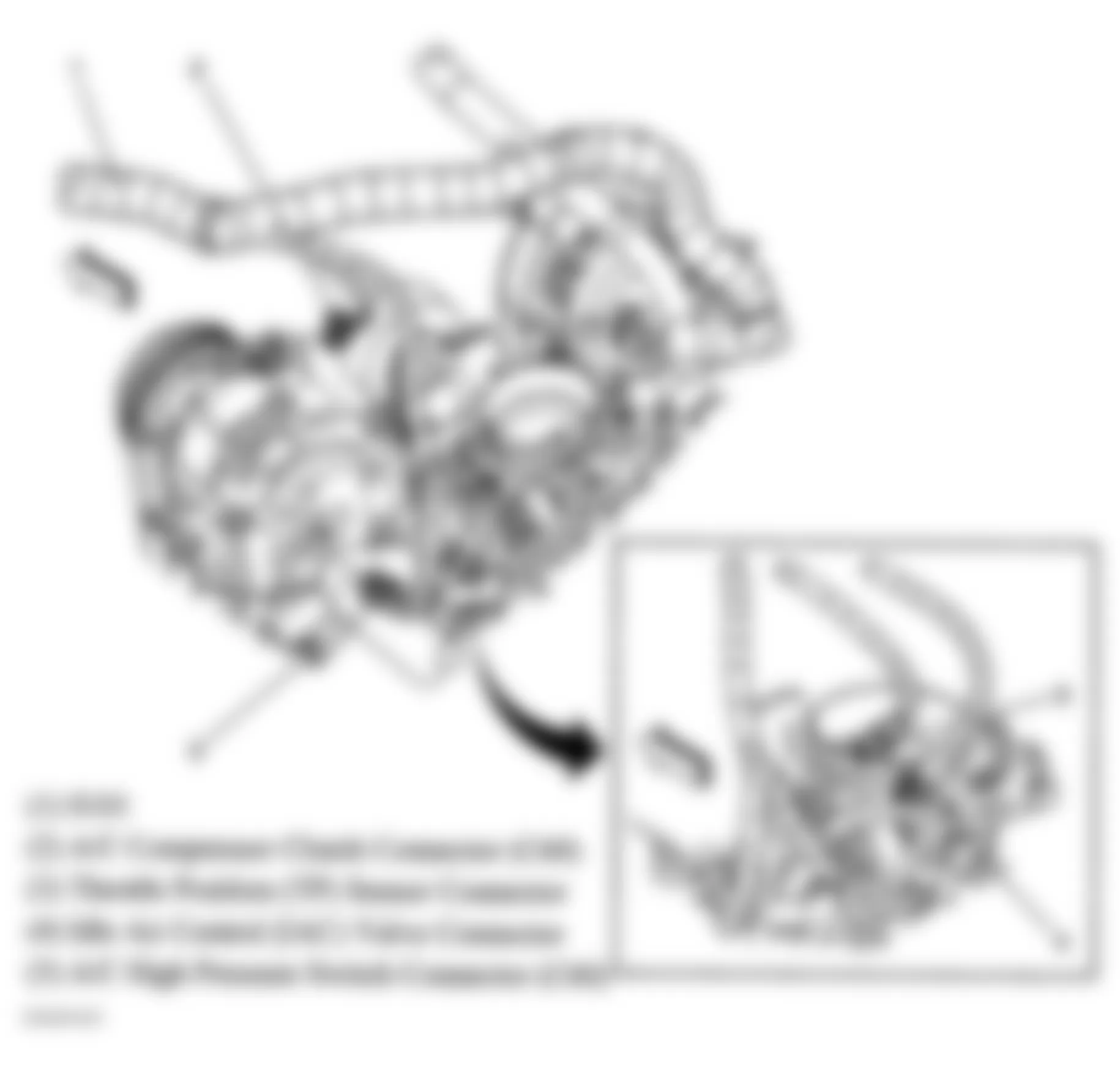 Chevrolet Chevy Express G1500 2004 - Component Locations -  Top Front Side Of Engine (4.3L VIN X)