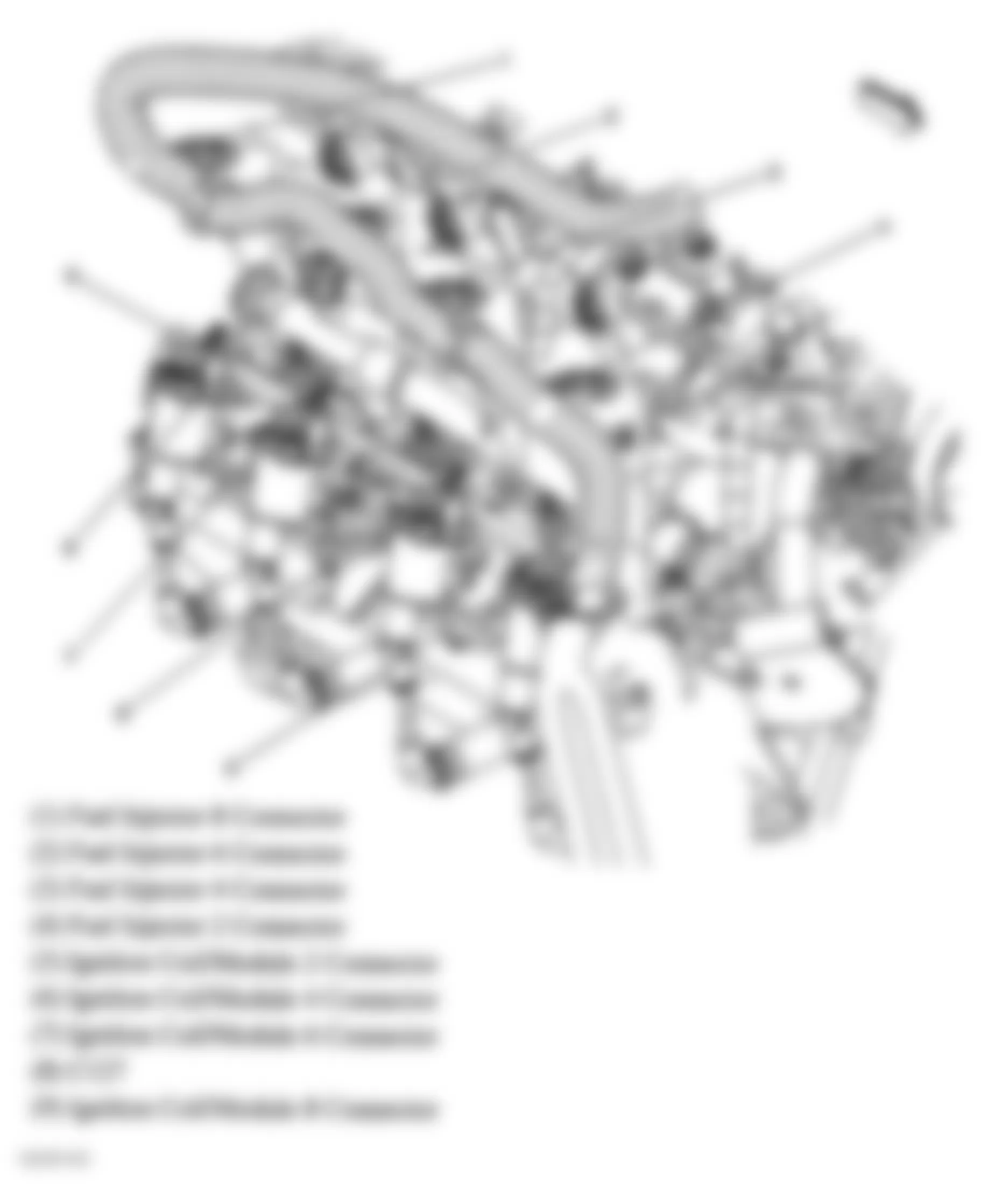 Chevrolet Chevy Express G1500 2004 - Component Locations -  Upper Right Side Of Engine (4.8L VIN V, 5.3L VIN T & 6.0L VIN U)