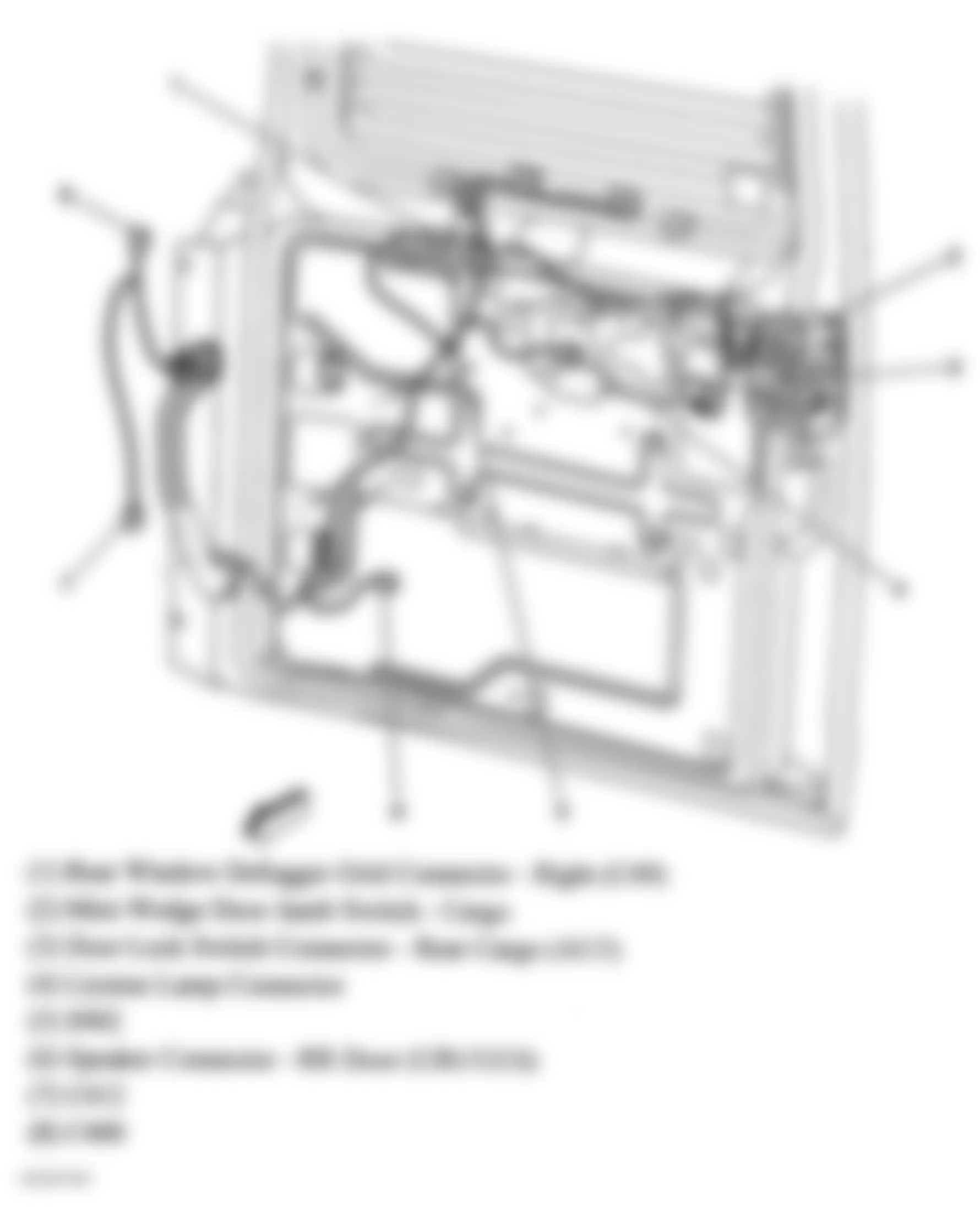 Chevrolet Chevy Express G1500 2004 - Component Locations -  Right Rear Door (Passenger/Cargo)