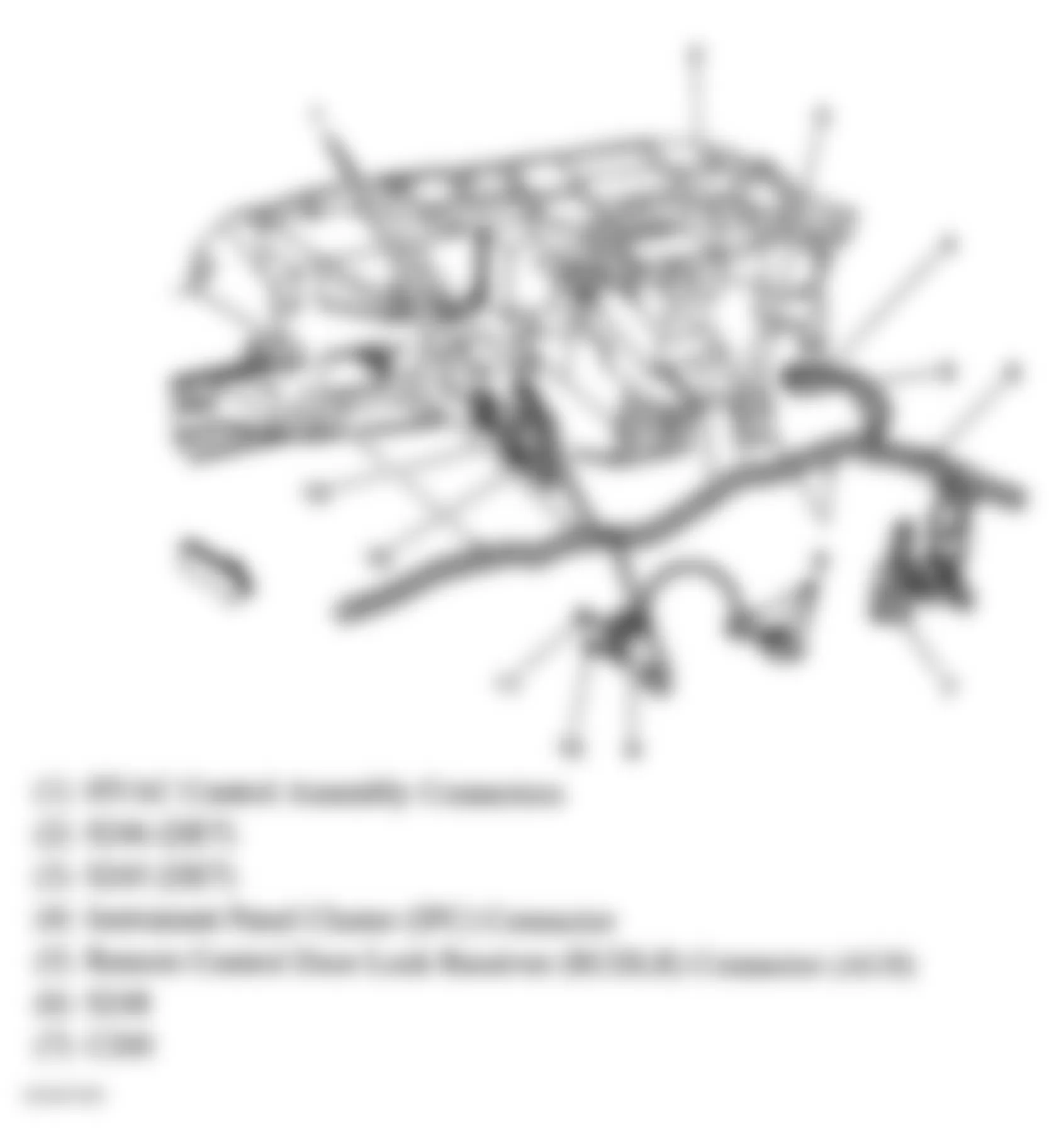 Chevrolet Chevy Express G1500 2004 - Component Locations -  Center Of Dash (1 Of 2)