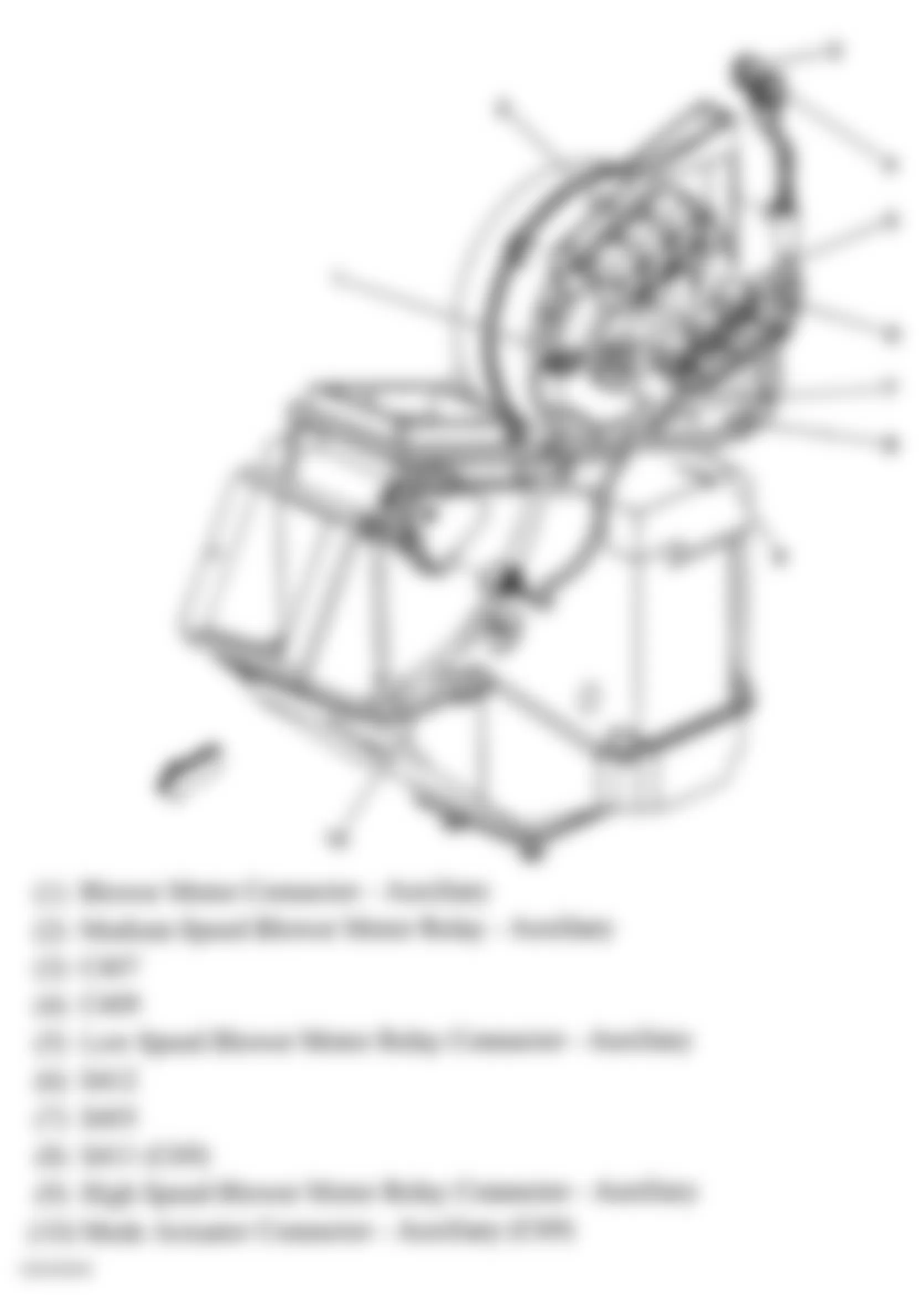 Chevrolet Chevy Express G3500 2004 - Component Locations -  Rear Auxiliary Heater & A/C