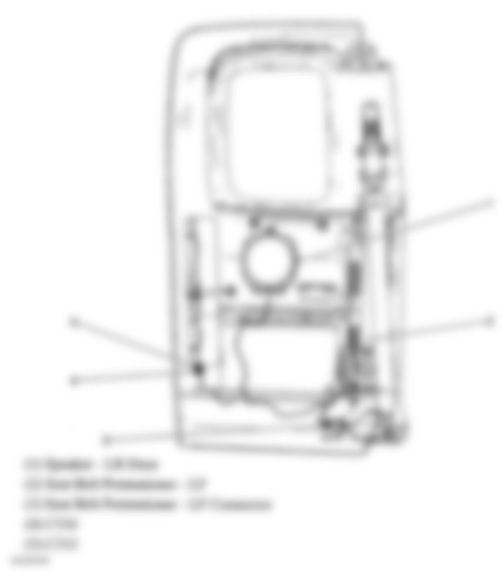 Chevrolet Colorado 2004 - Component Locations -  Left Rear Door