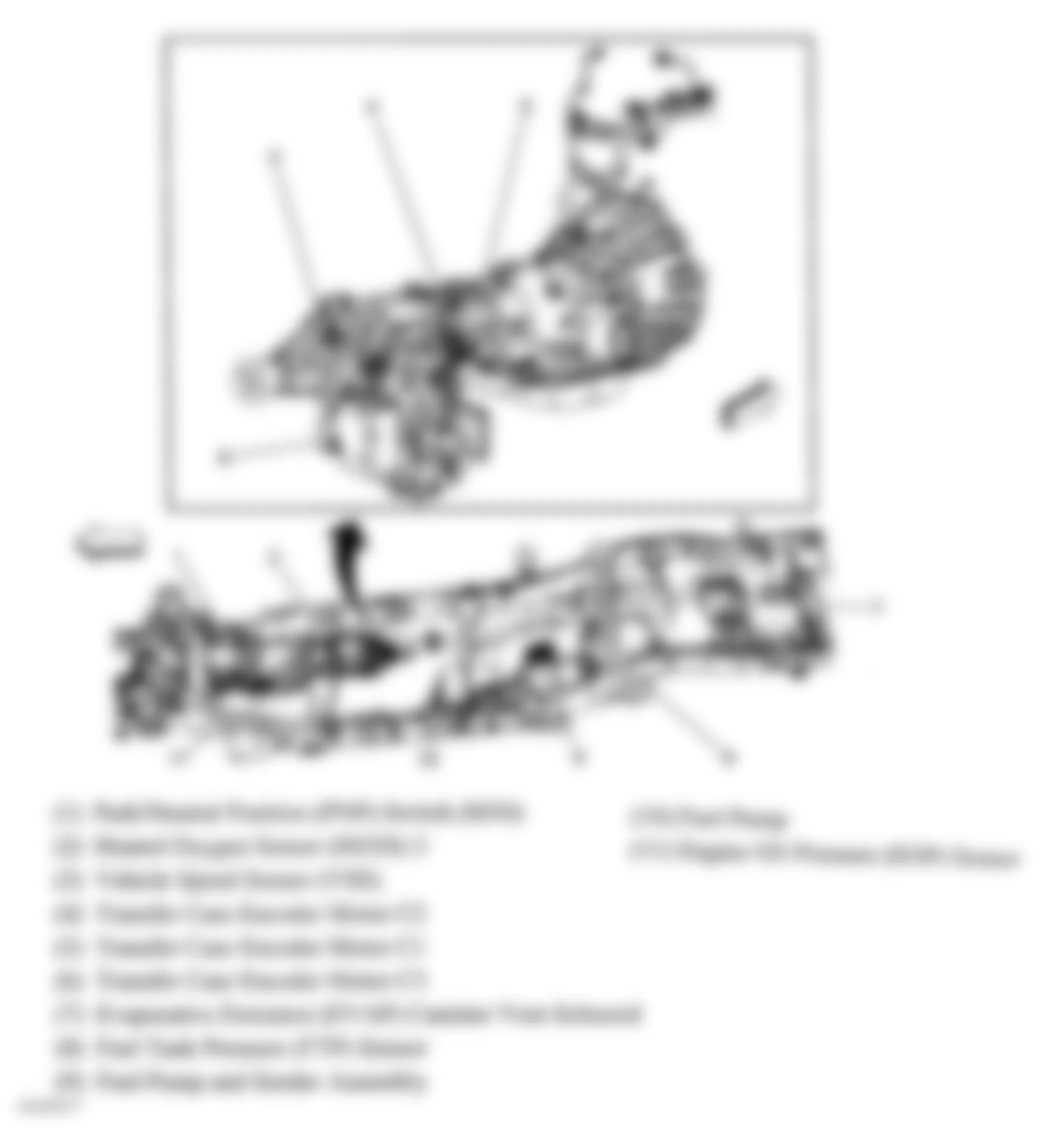 Chevrolet Colorado 2004 - Component Locations -  Chassis & Right Side Of Transfer Case