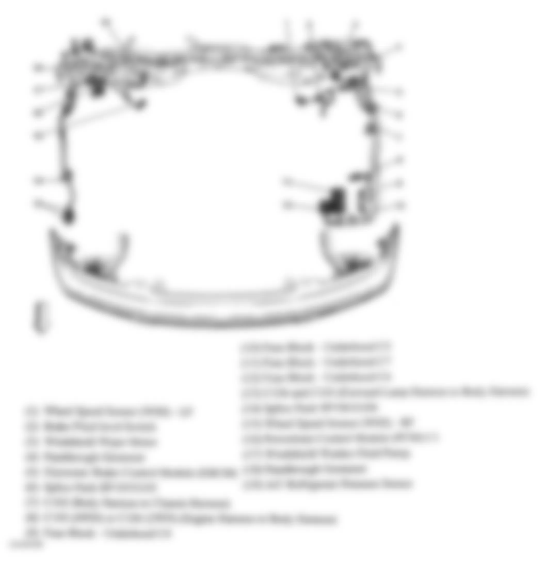 Chevrolet Colorado 2004 - Component Locations -  Left & Right Sides Of Engine Compartment (Extended Cab)